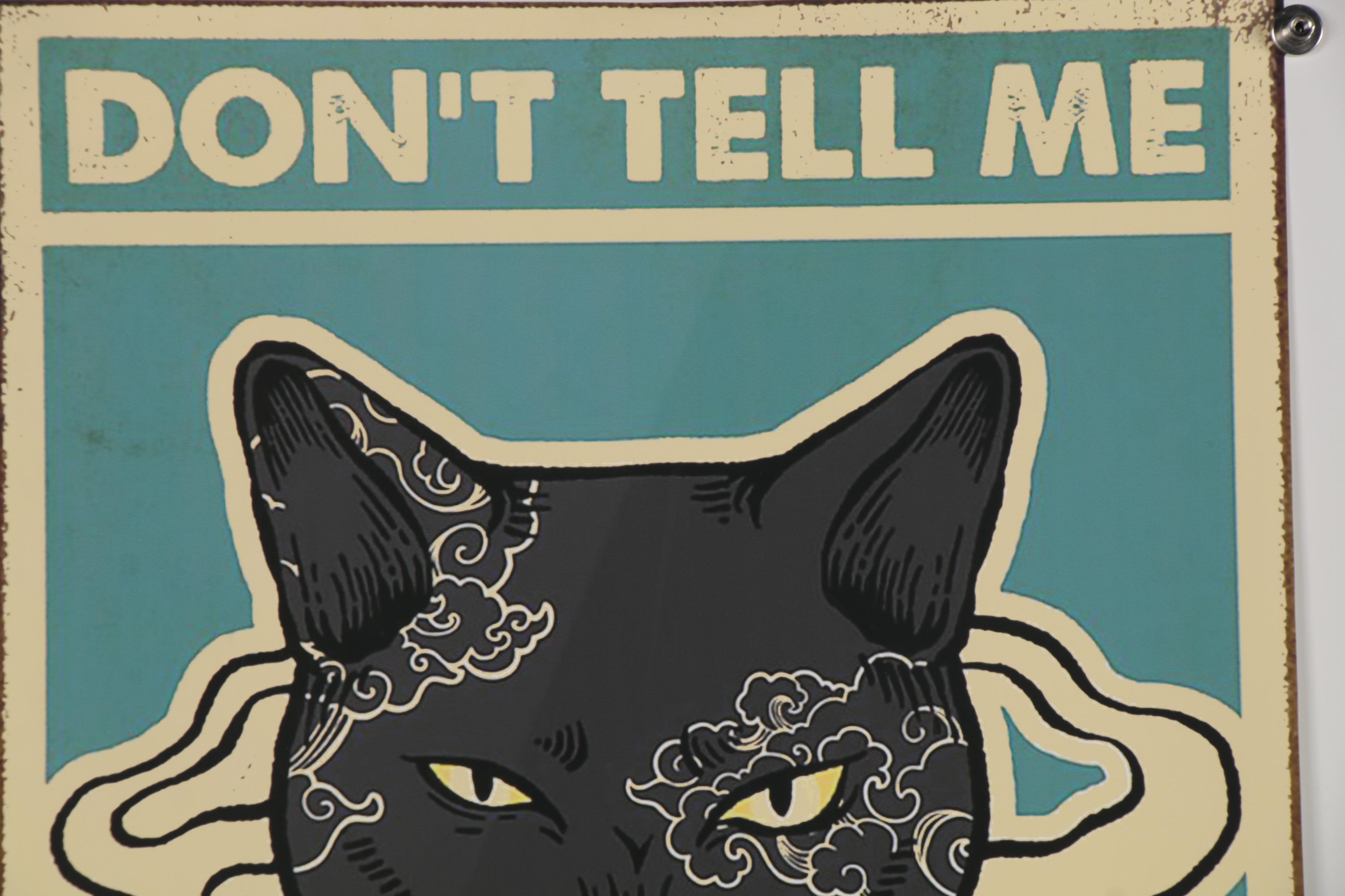 Giclée Poster of Smoking and Drinking Black Cat "Don't Tell Me What to Do"