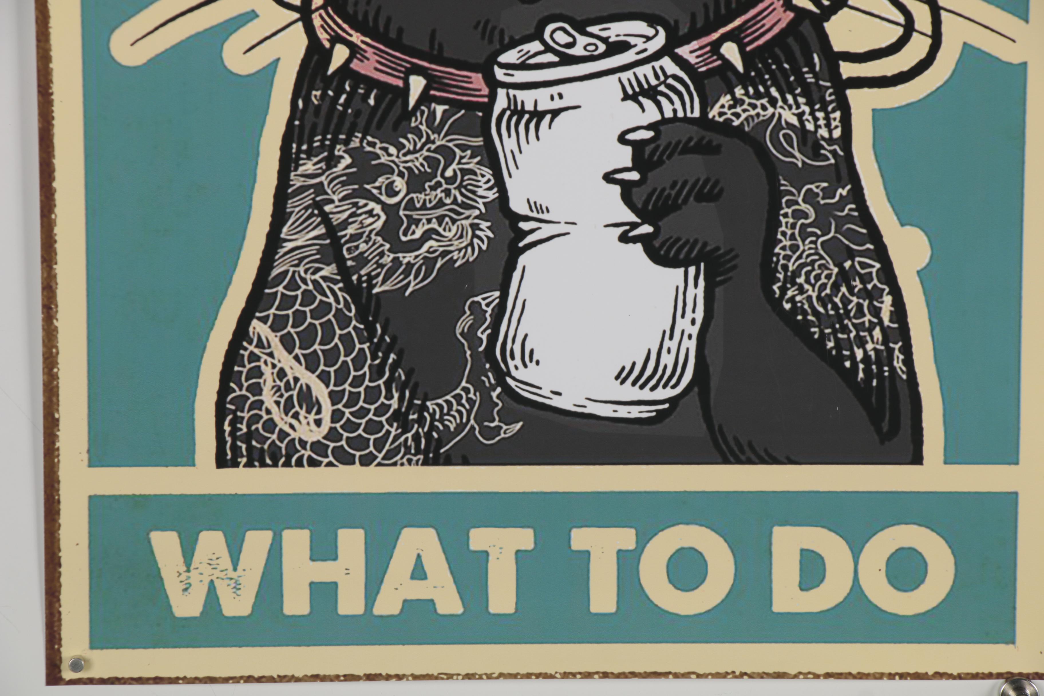 Giclée Poster of Smoking and Drinking Black Cat "Don't Tell Me What to Do"