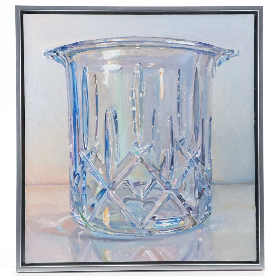 Ray Kleinlein Oil Painting of Glass Tumbler, 21st Century