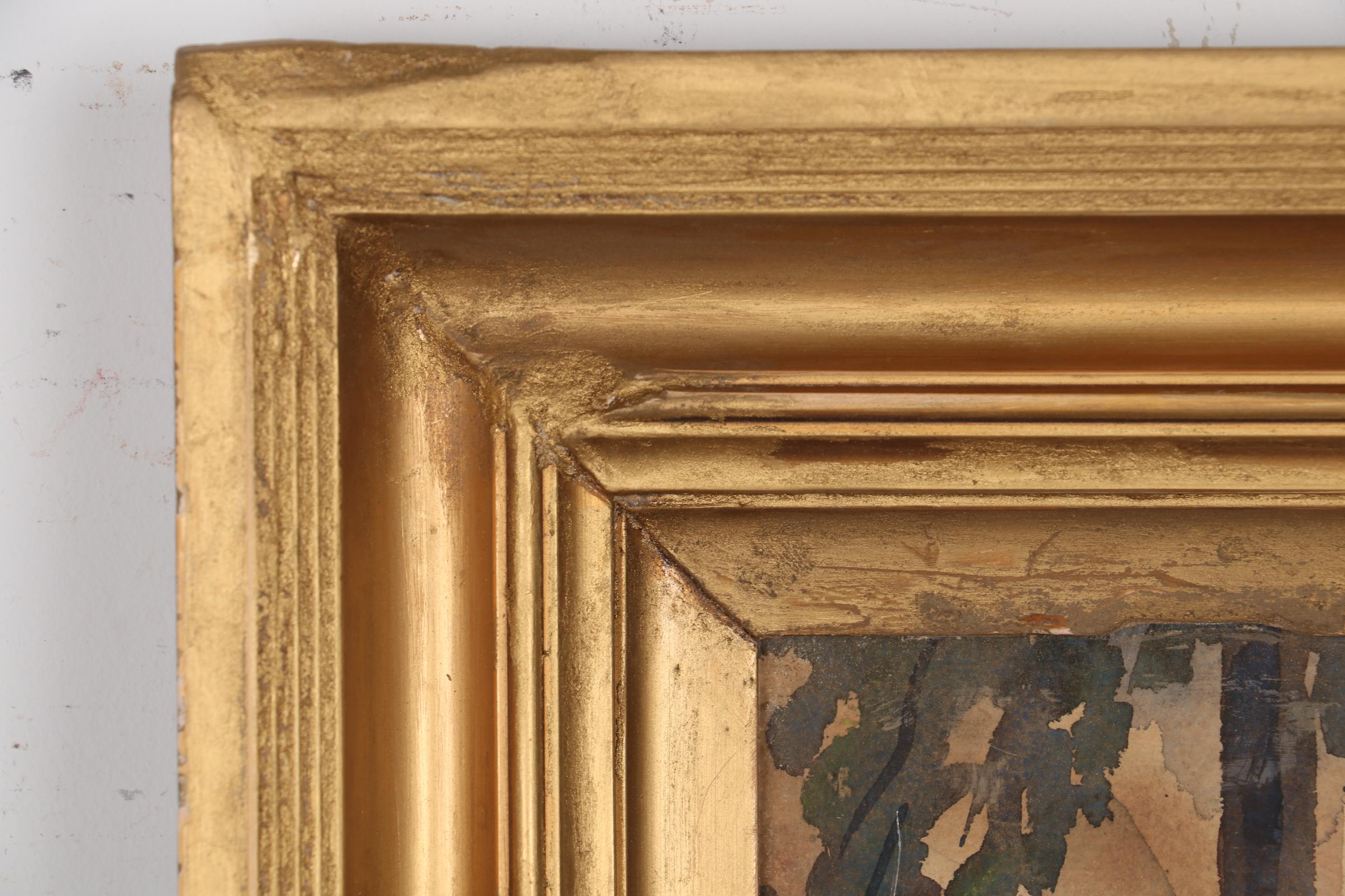 John Steuart Curry Watercolor Painting of Street Scene, Early 20th Century