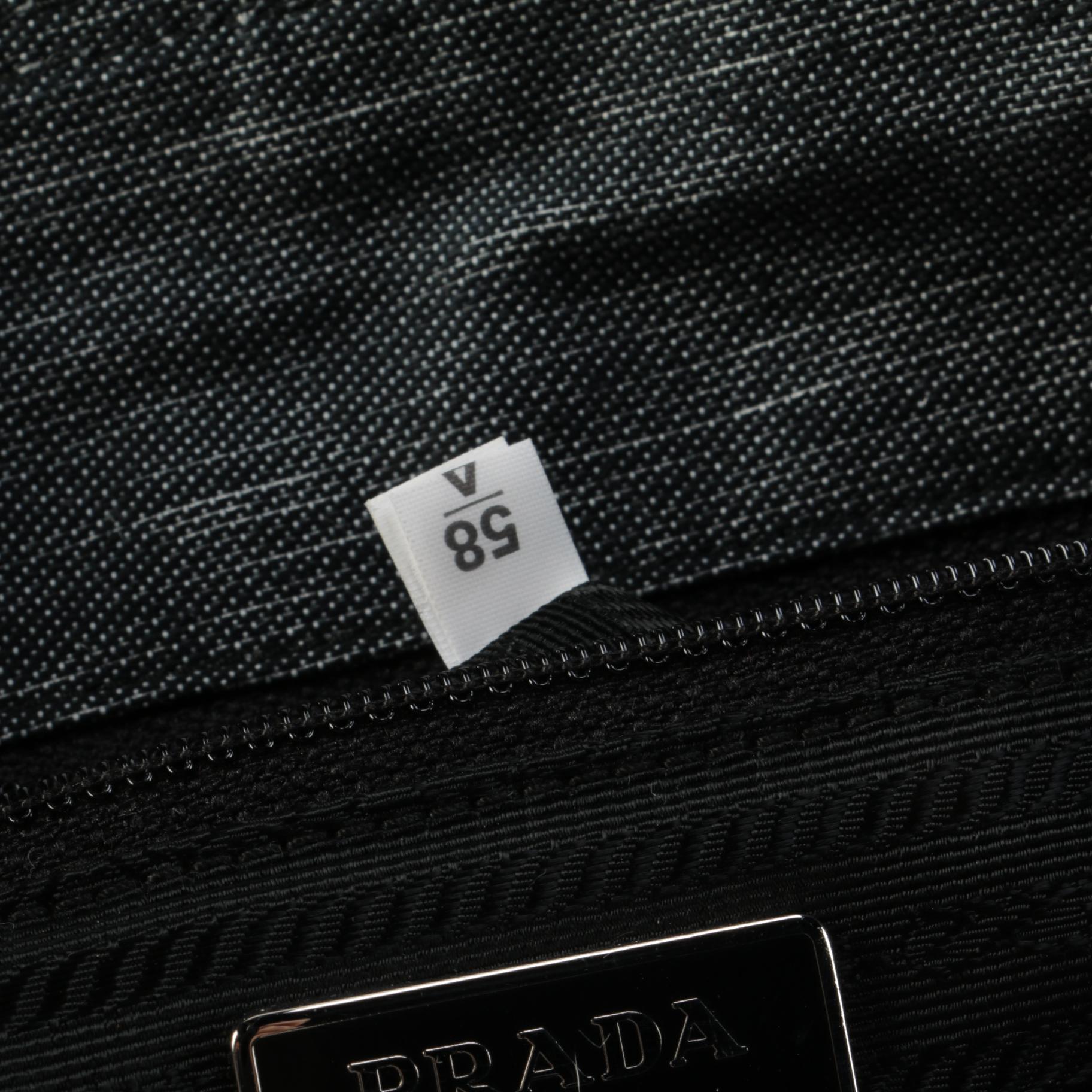 Prada Floral Canvas and Metallic Leather Shoulder Tote