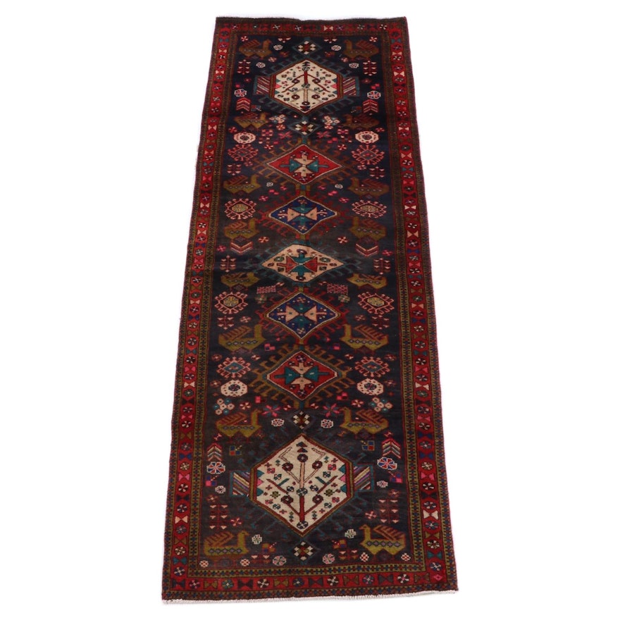 3'3 x 10'5 Hand-Knotted Caucasian Akstafa Wool Carpet Runner