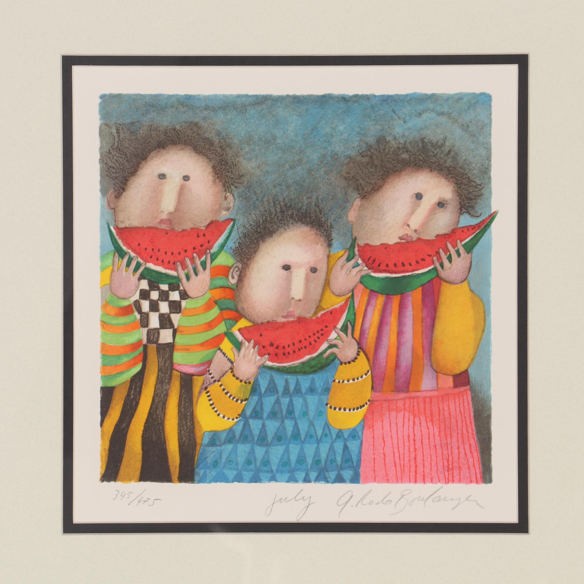 Graciela Rodo Boulanger Lithograph "July," Late 20th Century