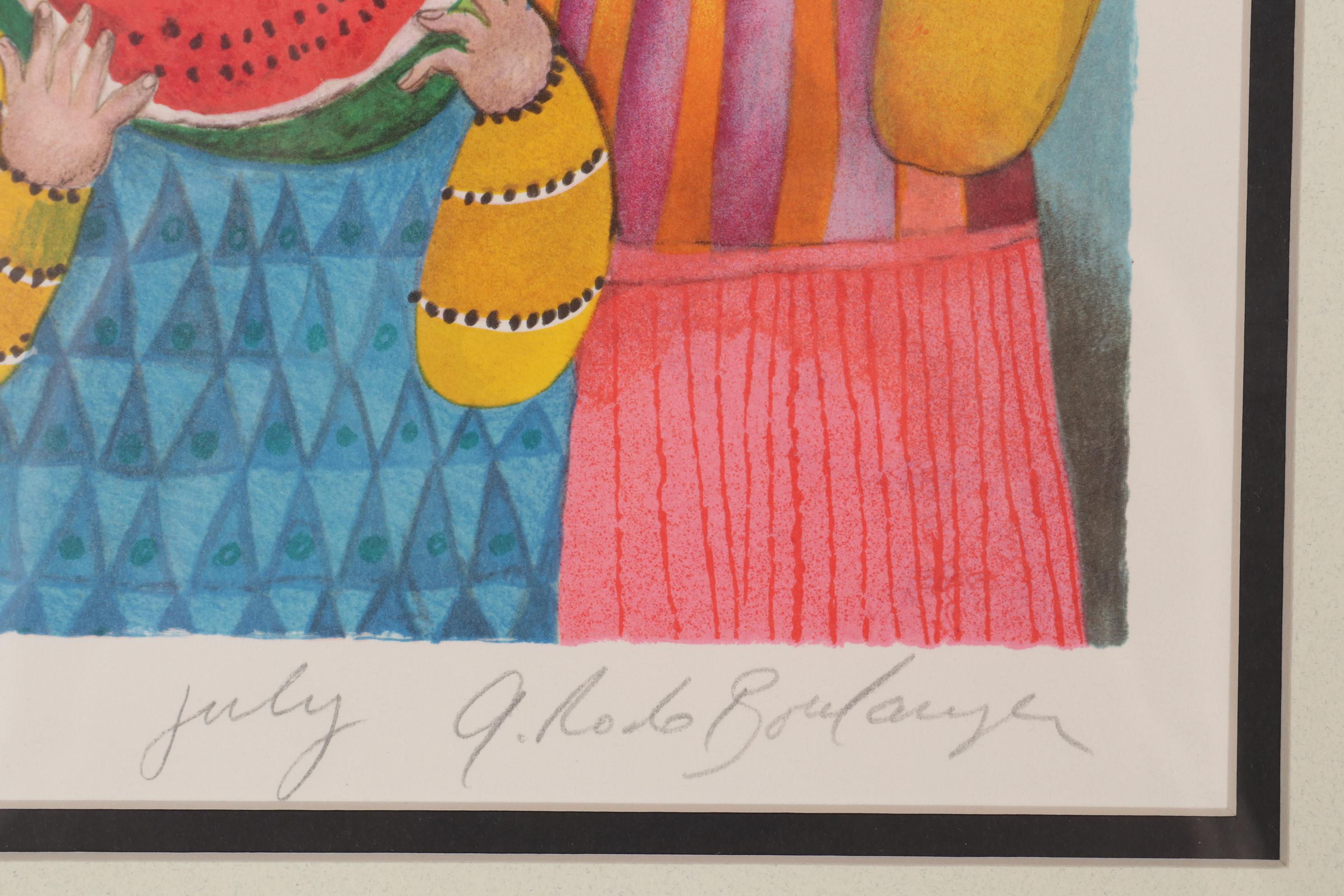 Graciela Rodo Boulanger Lithograph "July," Late 20th Century