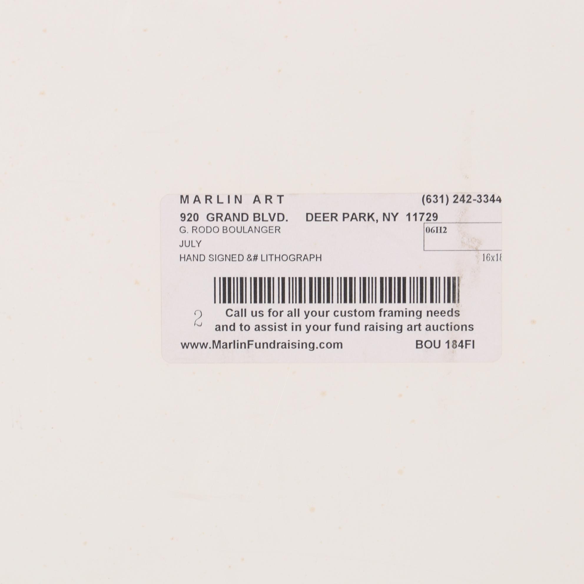 Graciela Rodo Boulanger Lithograph "July," Late 20th Century