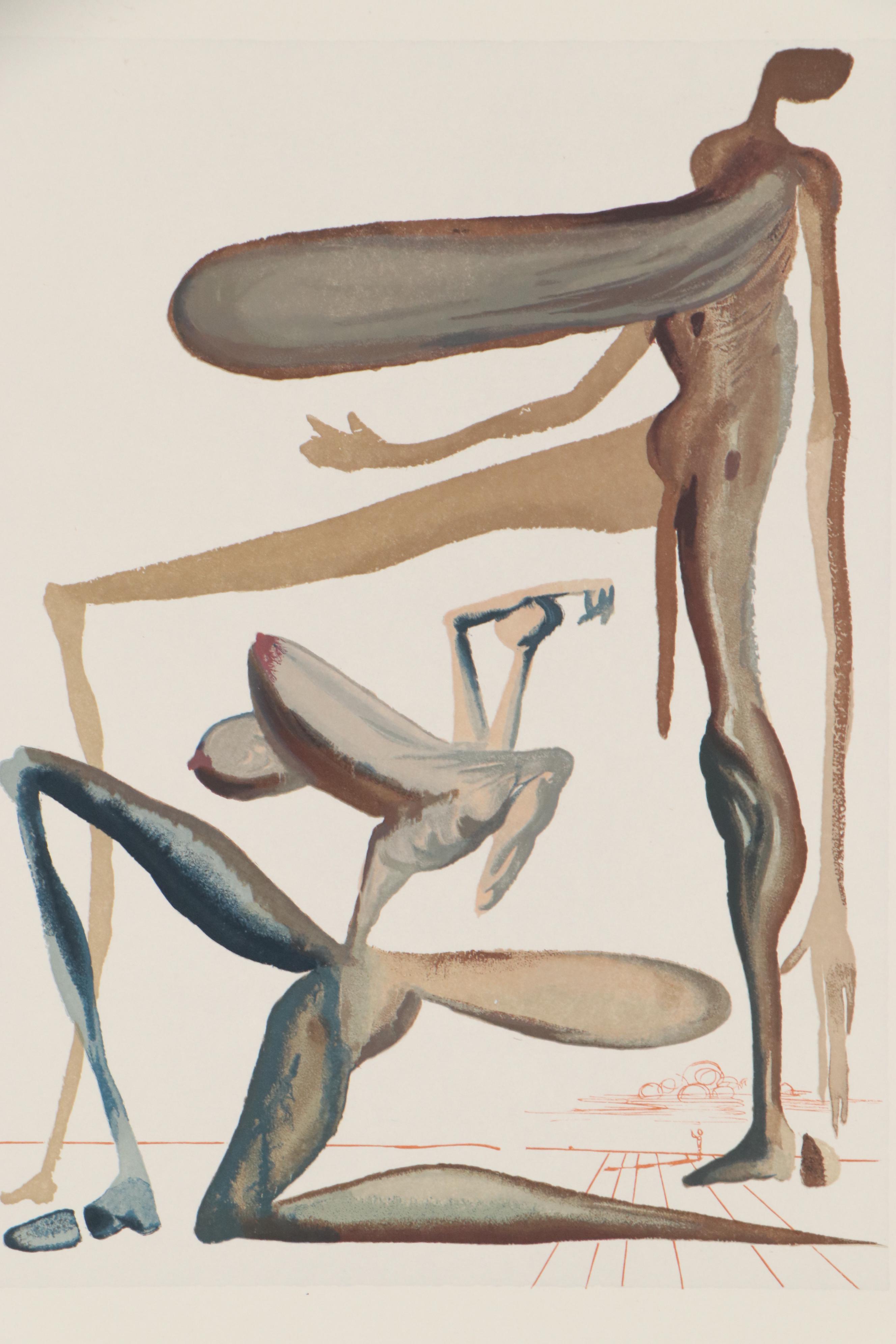 Salvador Dalí Wood Engraving "La prodigalité"