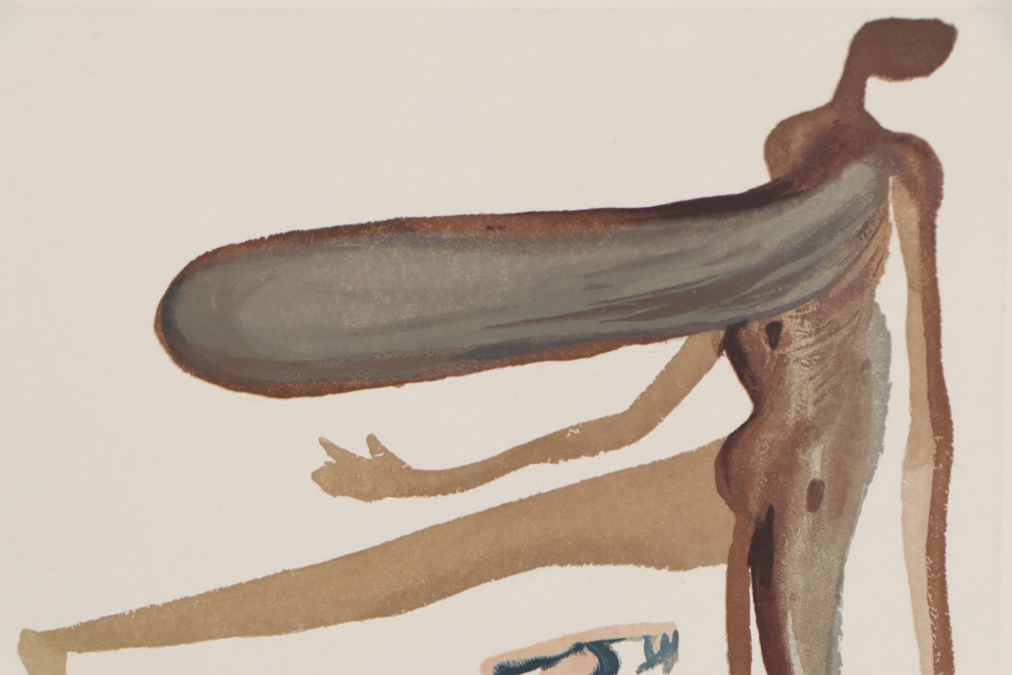 Salvador Dalí Wood Engraving "La prodigalité"