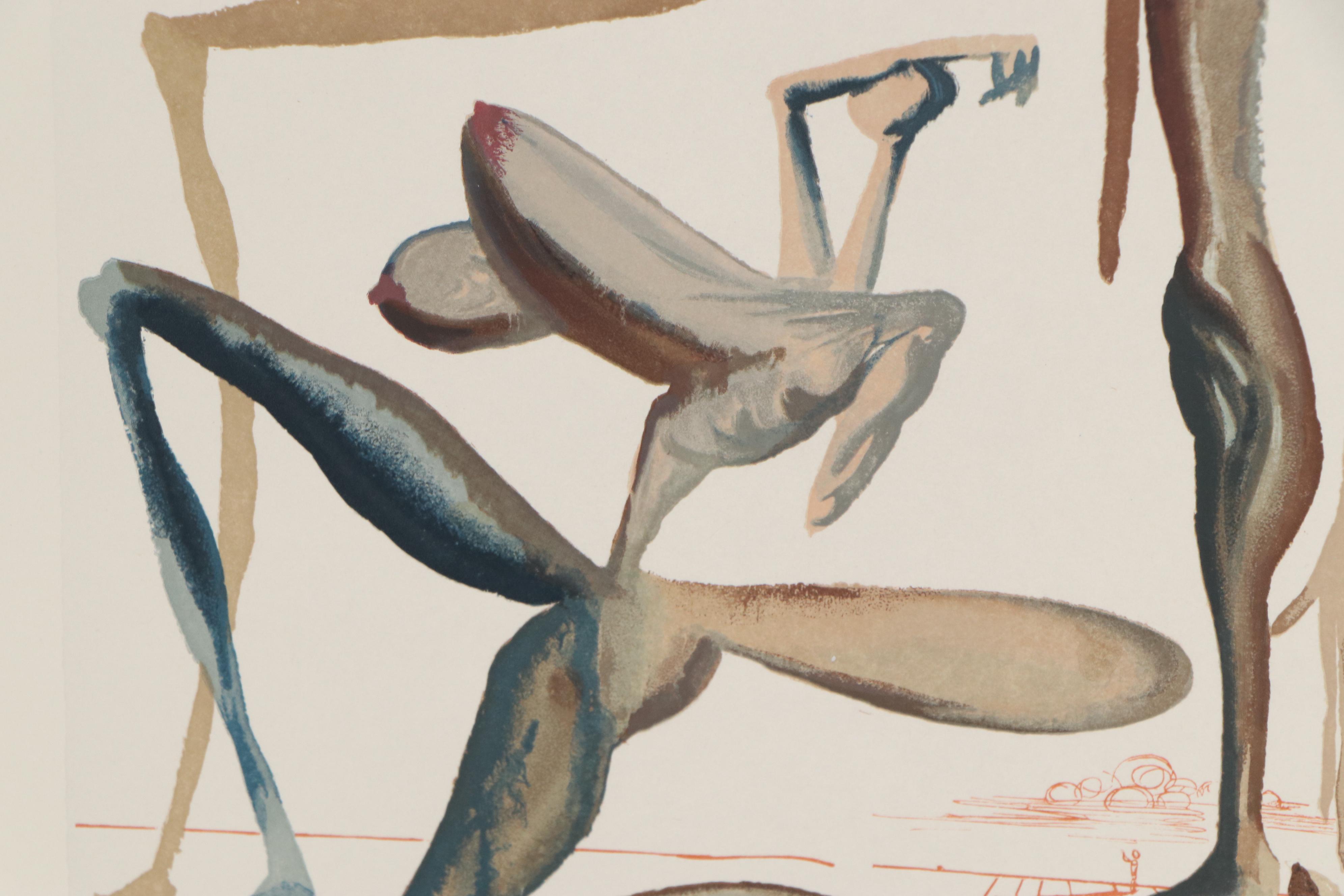 Salvador Dalí Wood Engraving "La prodigalité"