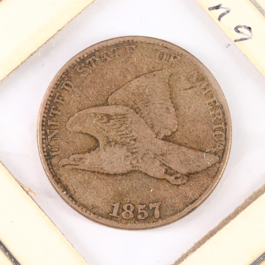 1857 Flying Eagle One Cent Coin