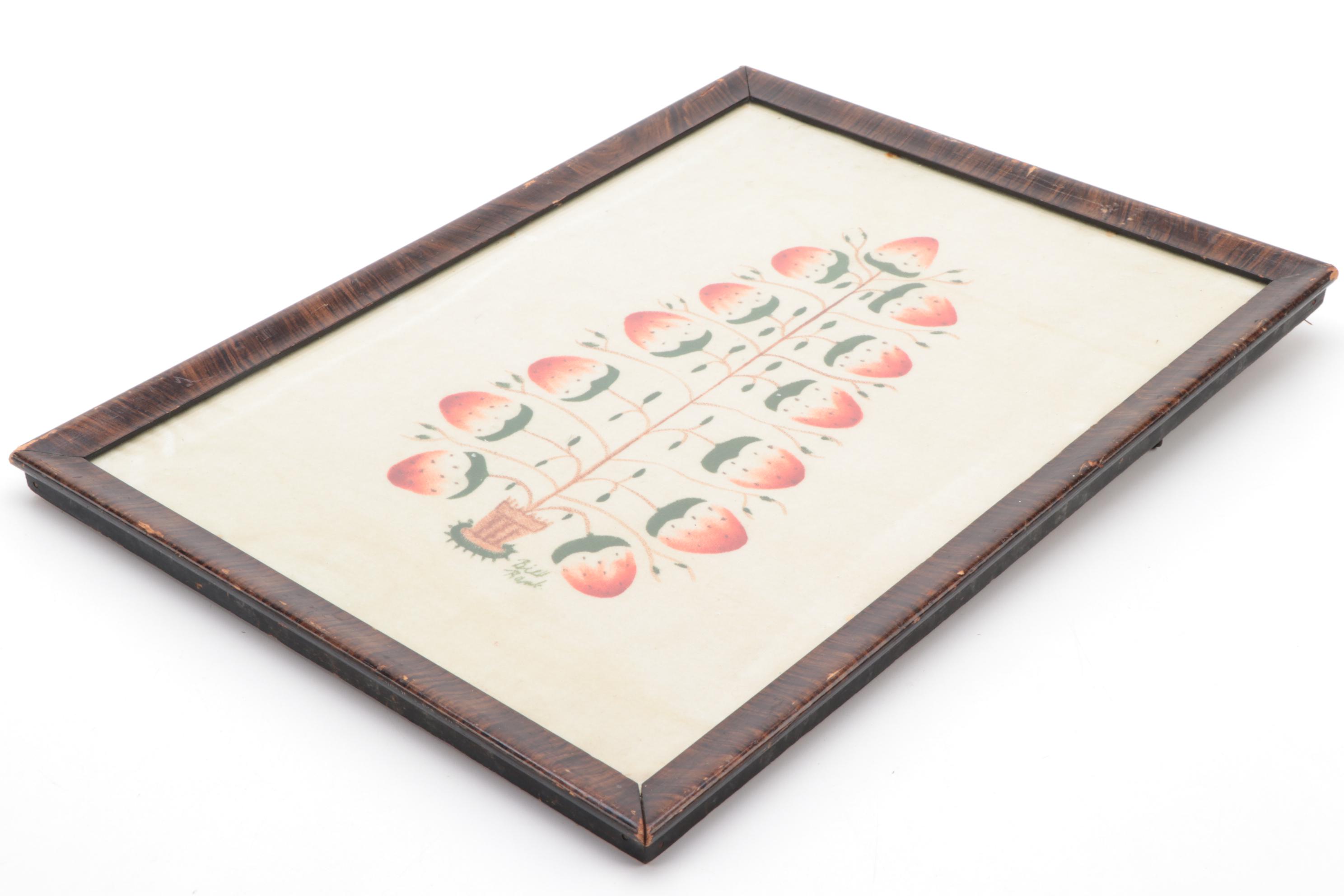 Bill Rank Folk Art Oil Painting, 20th Century