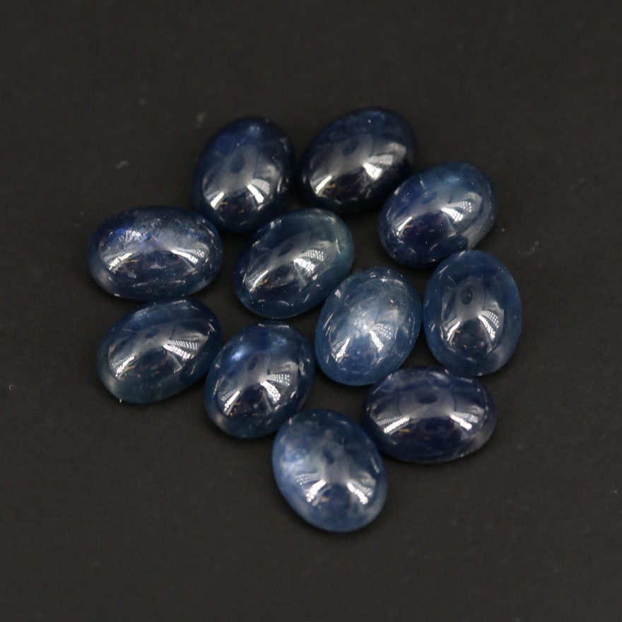 Loose 20.29 CTW Oval Sapphire Cabochons