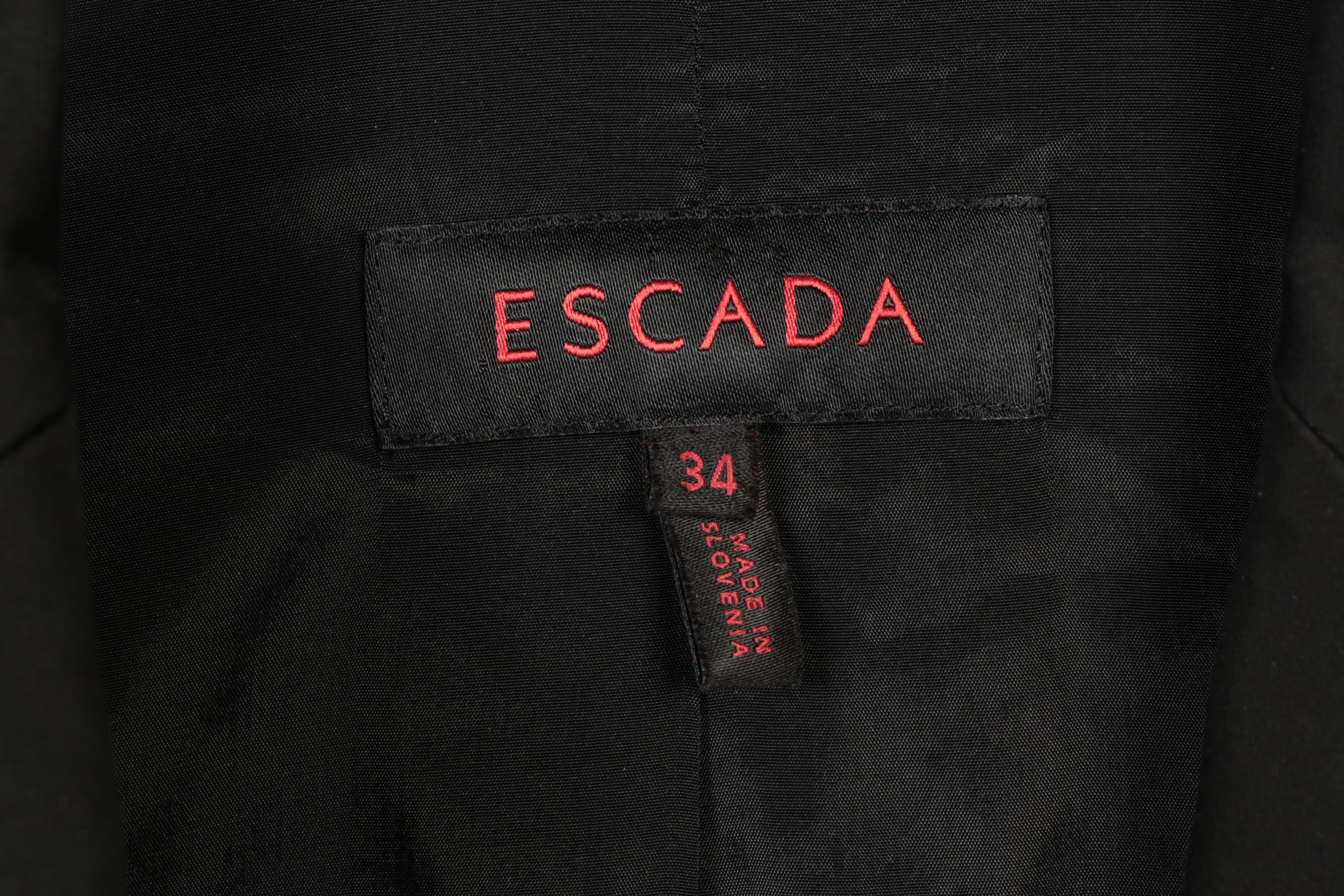 Escada Tweed Jacket, Black Suit Jacket and Black Jean Style Pants