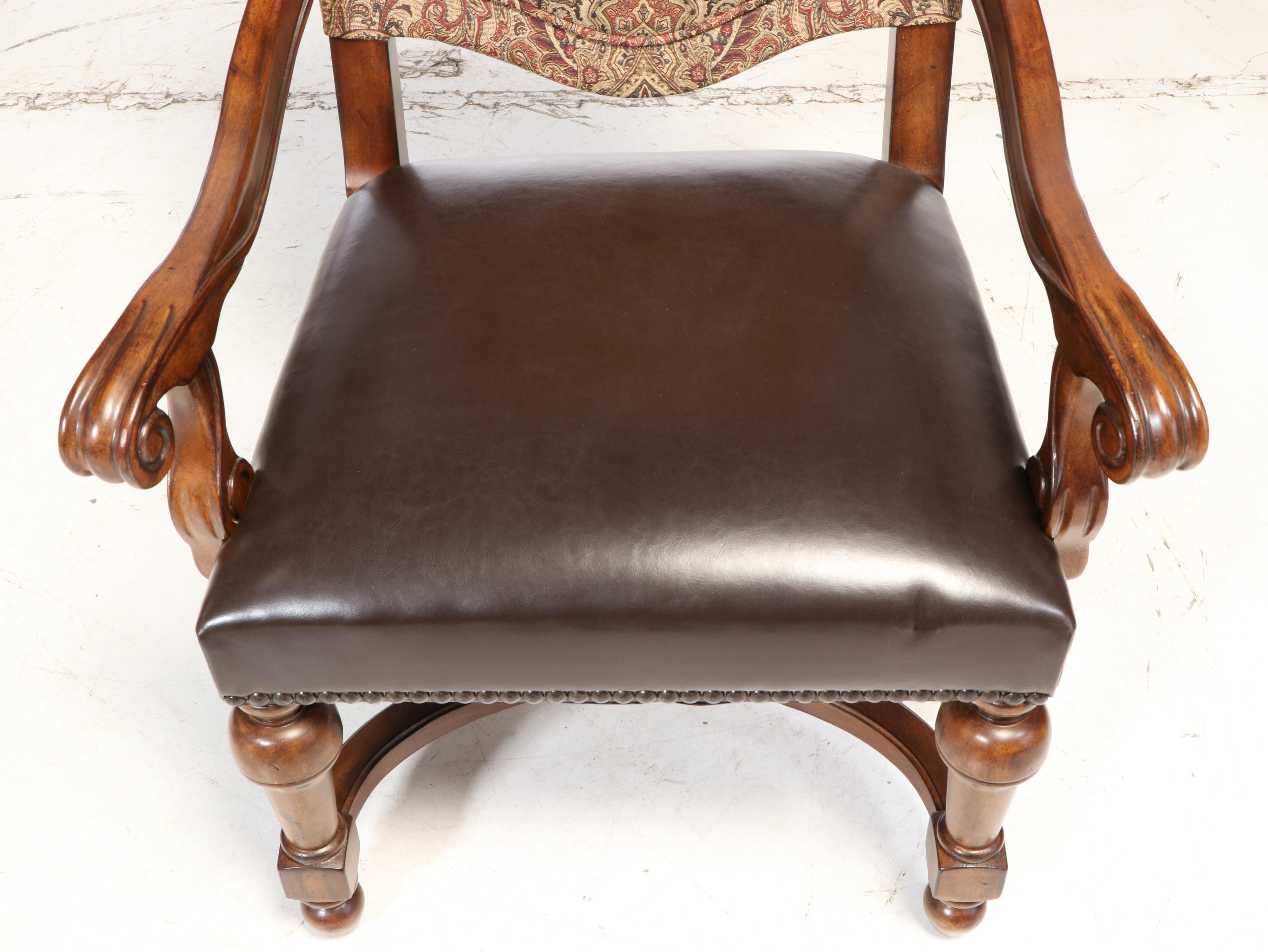 Bernhardt "Tuscan Villa" Expandable Dining Table with Eight Dining Chairs