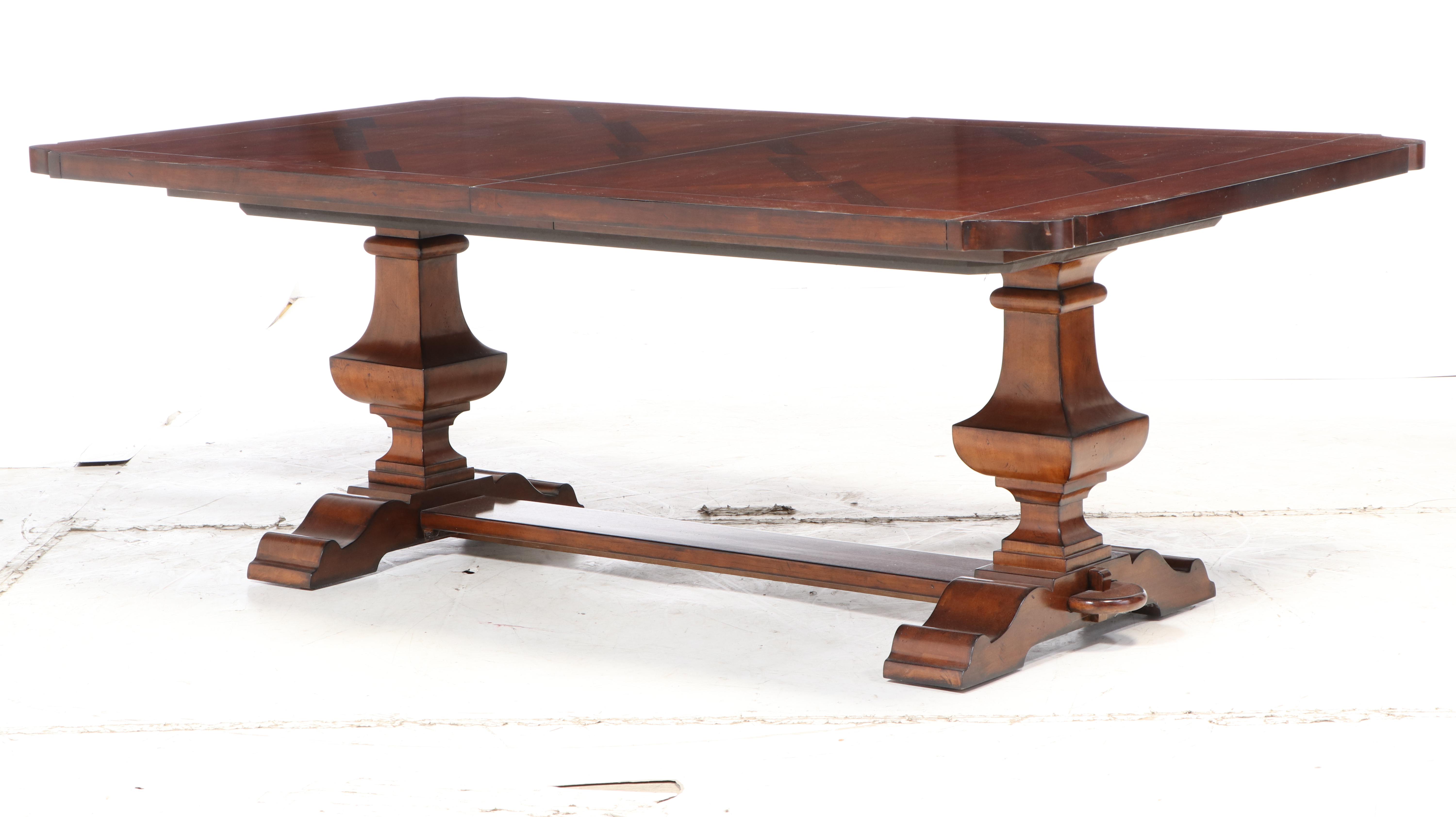 Bernhardt "Tuscan Villa" Expandable Dining Table with Eight Dining Chairs