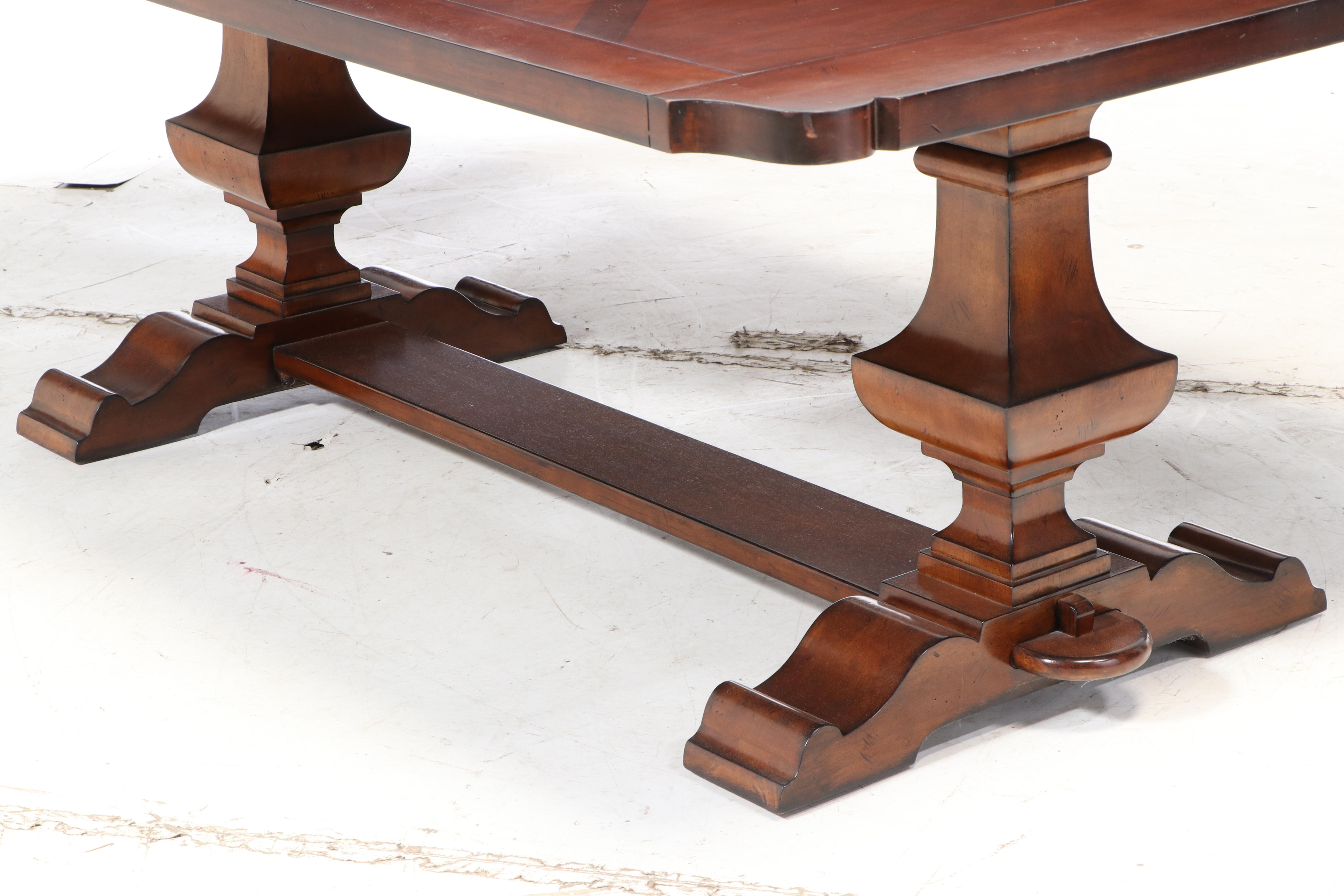 Bernhardt "Tuscan Villa" Expandable Dining Table with Eight Dining Chairs