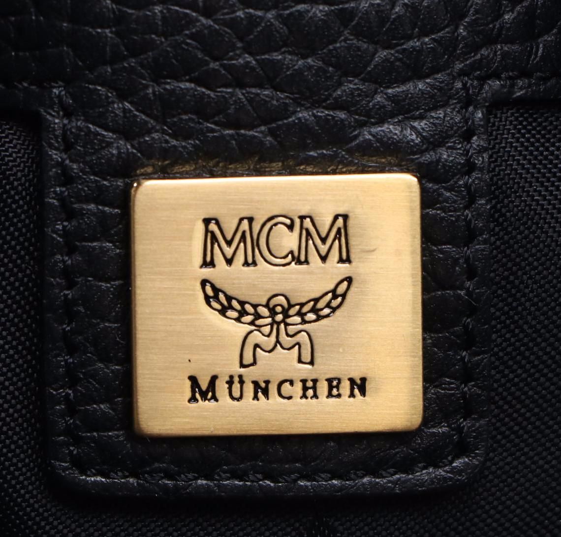 MCM Black Leather Hobo Shoulder Bag