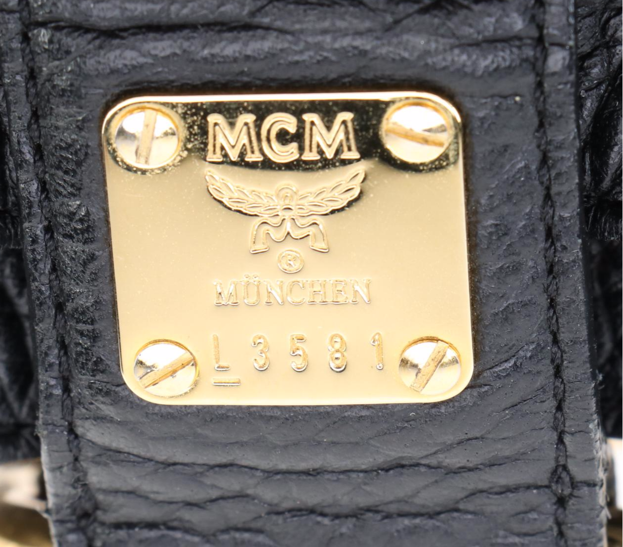 MCM Black Leather Hobo Shoulder Bag