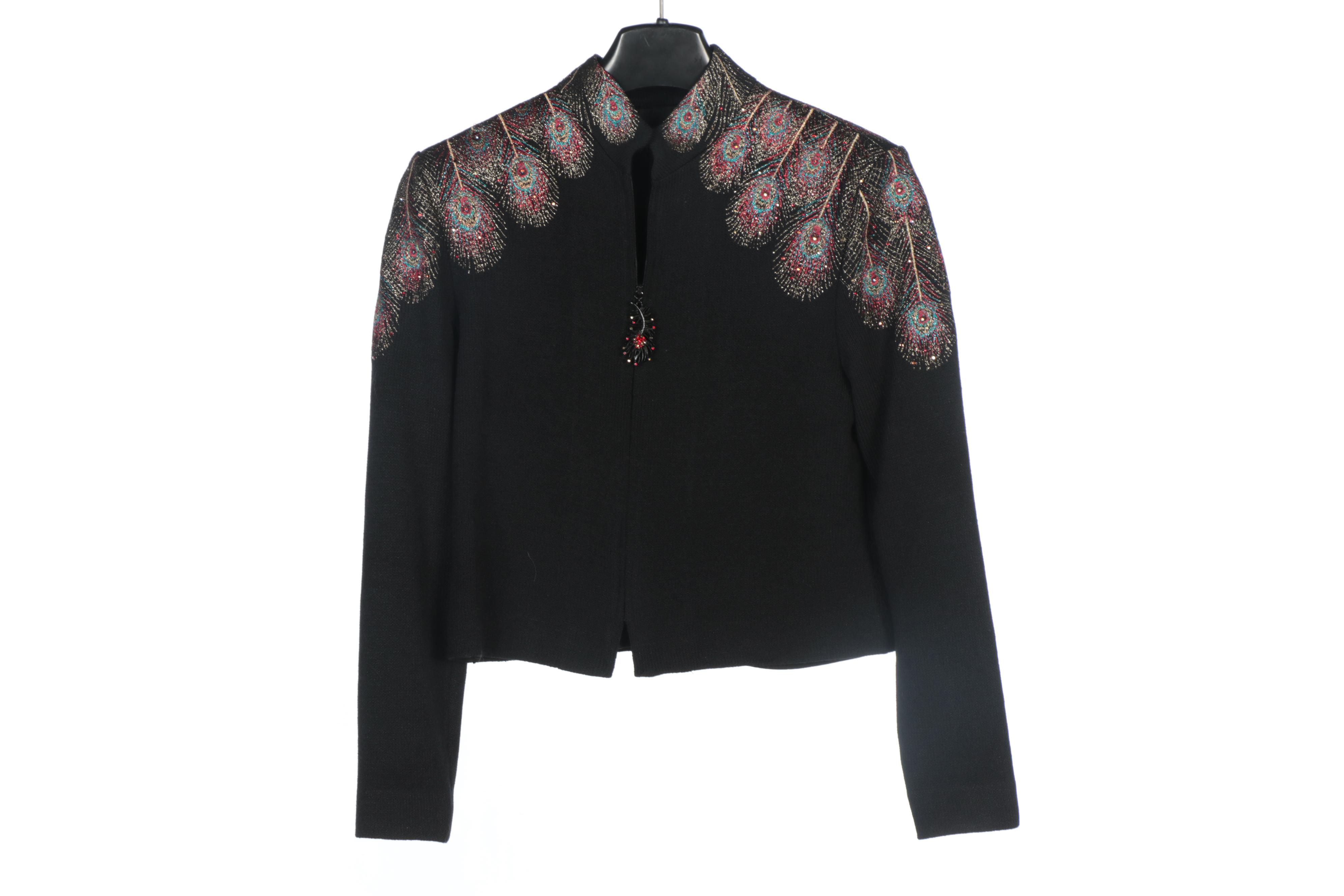 St. John Couture Draped Open Front and St. John Evening Embellished Jackets