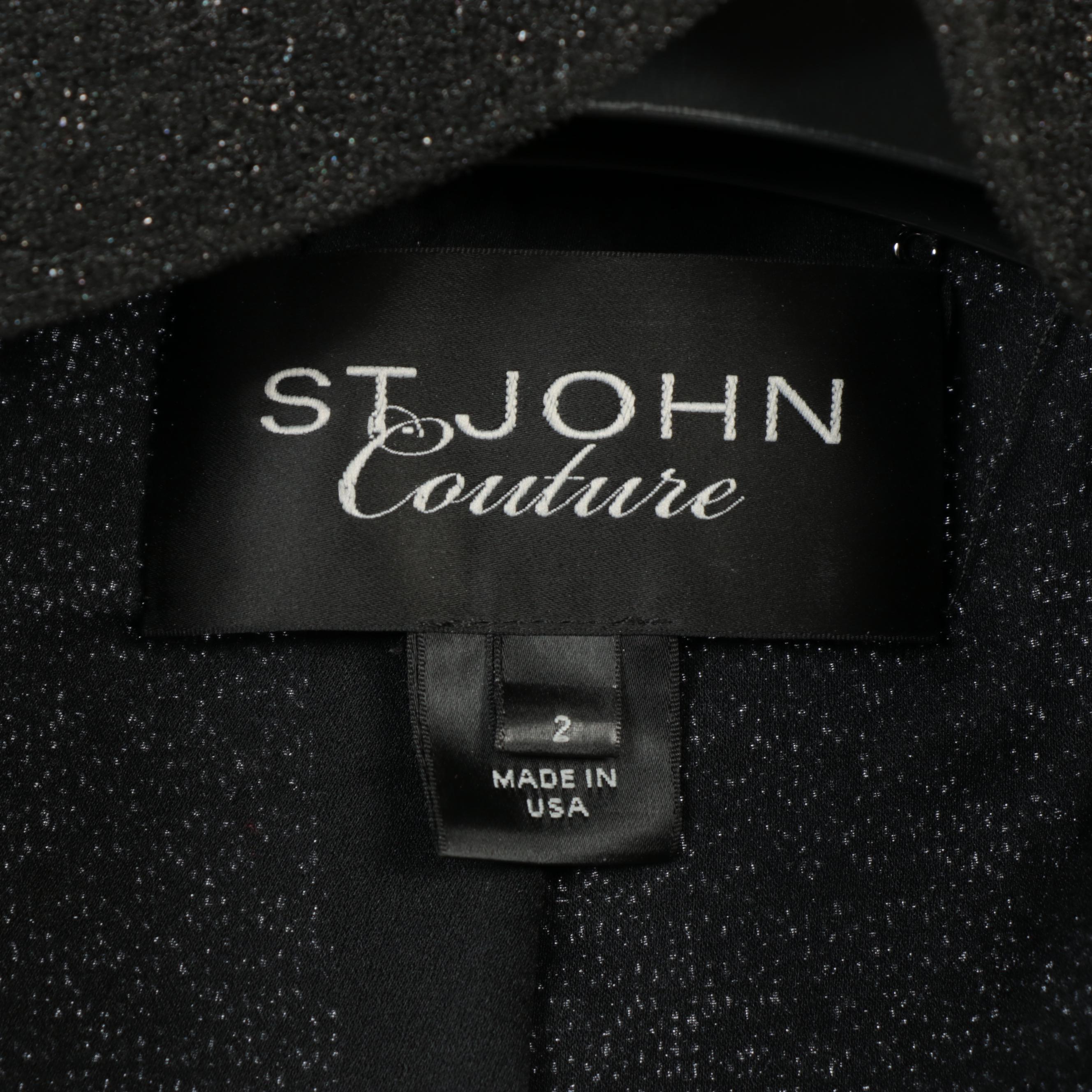 St. John Couture Draped Open Front and St. John Evening Embellished Jackets