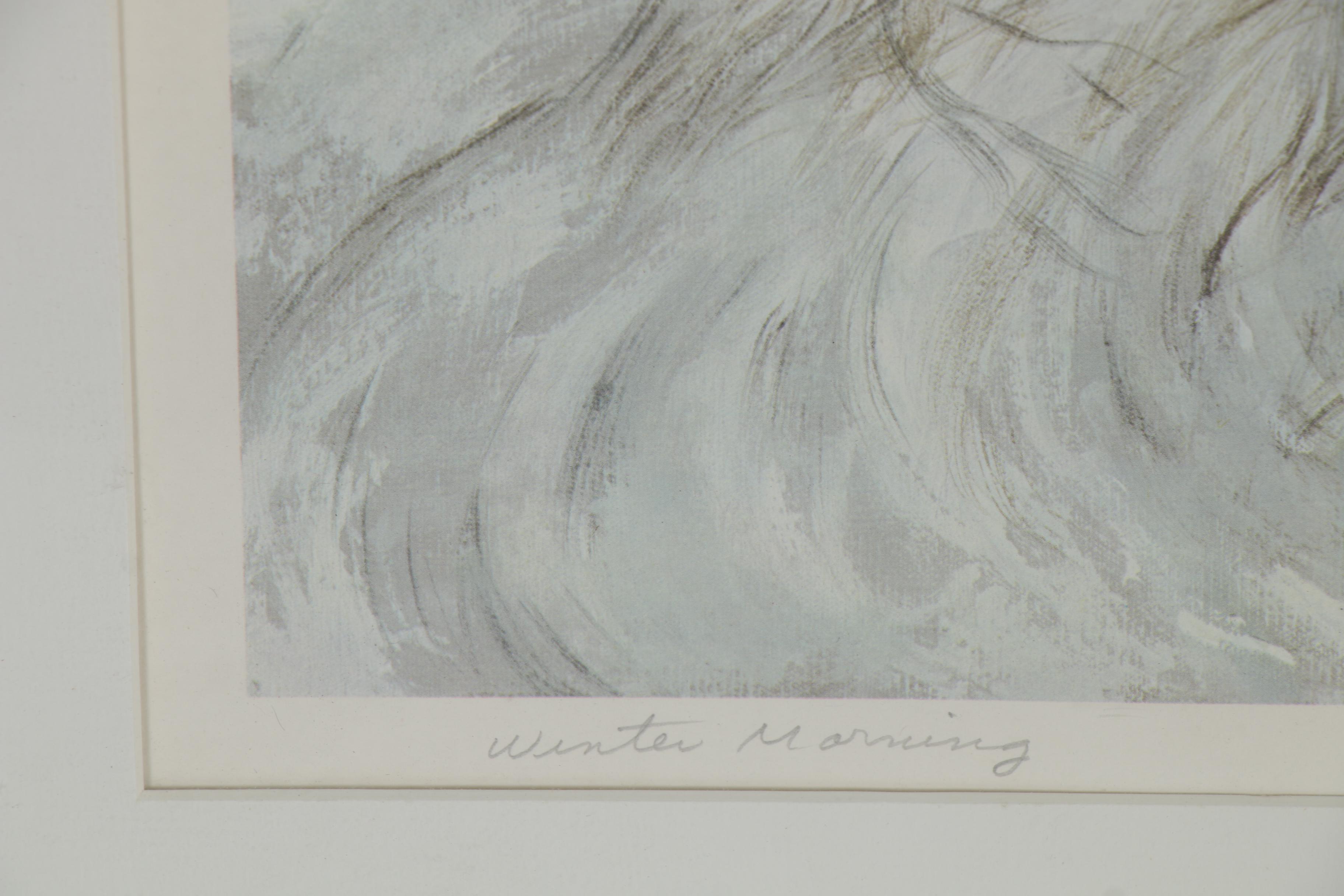 Robert Fabe Offset Lithograph "Winter Morning"