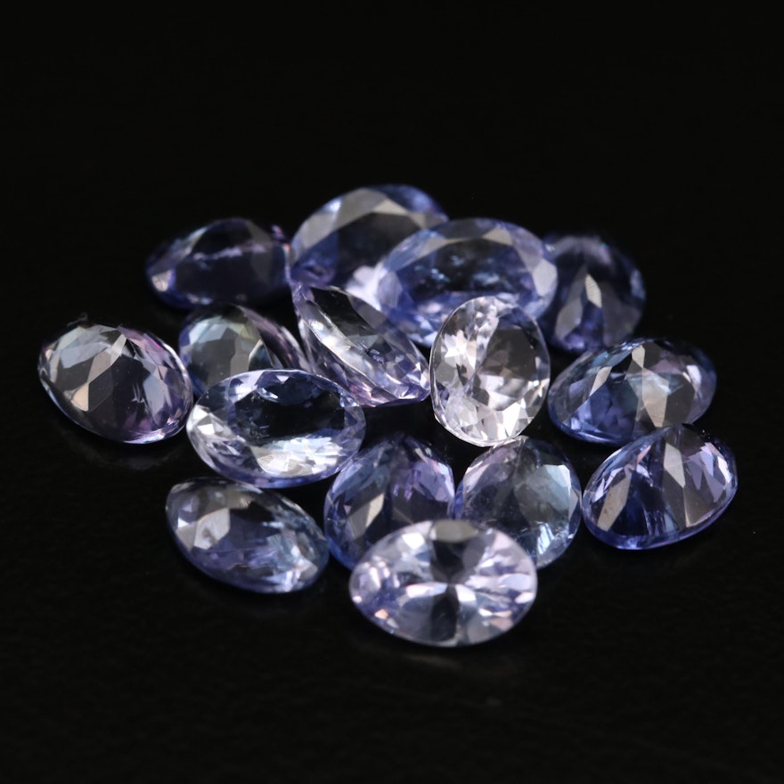 Loose 10.89 CT Oval Faceted Tanzanites