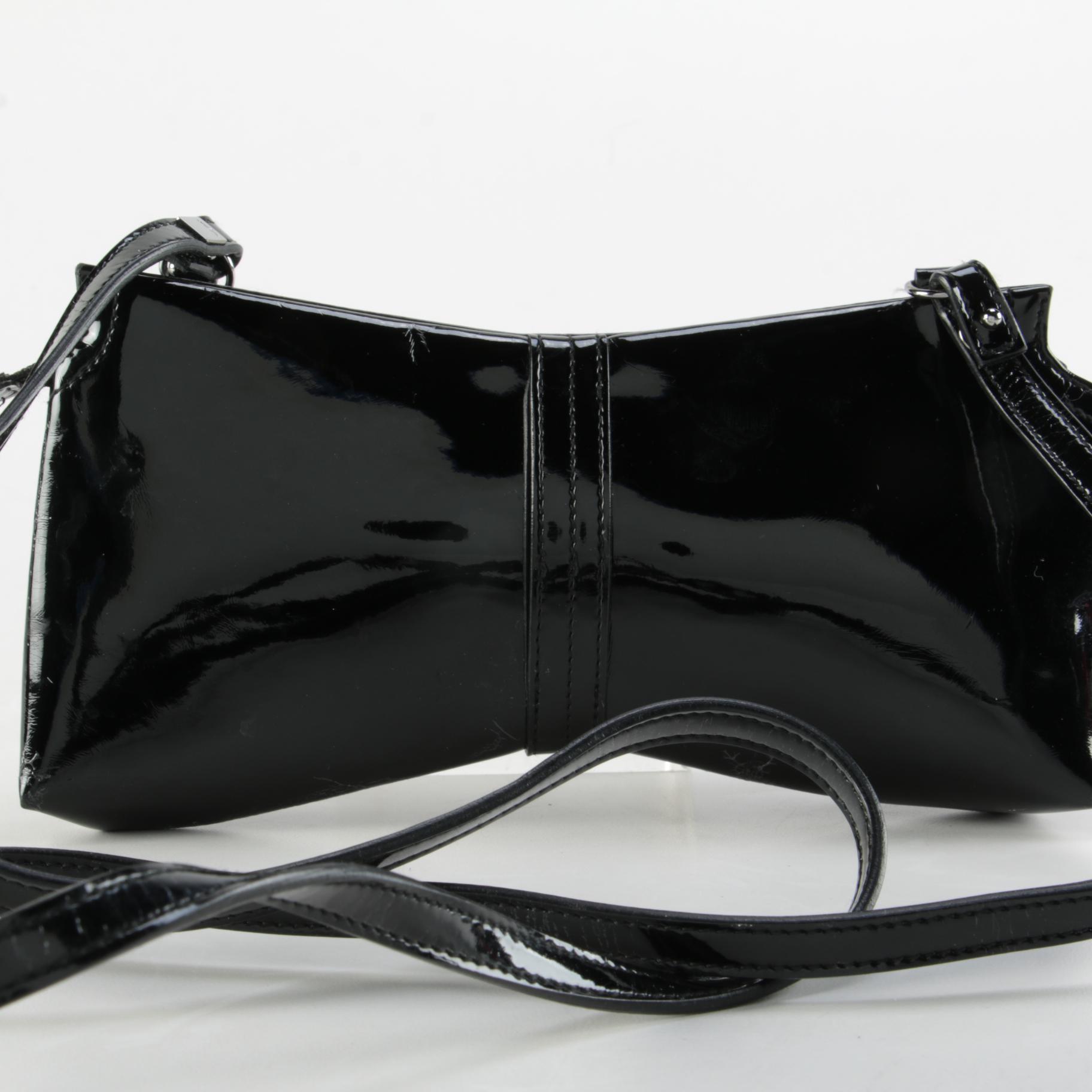 Salvatore Ferragamo Vara Bow Small Crossbody Bag in Black Patent Leather