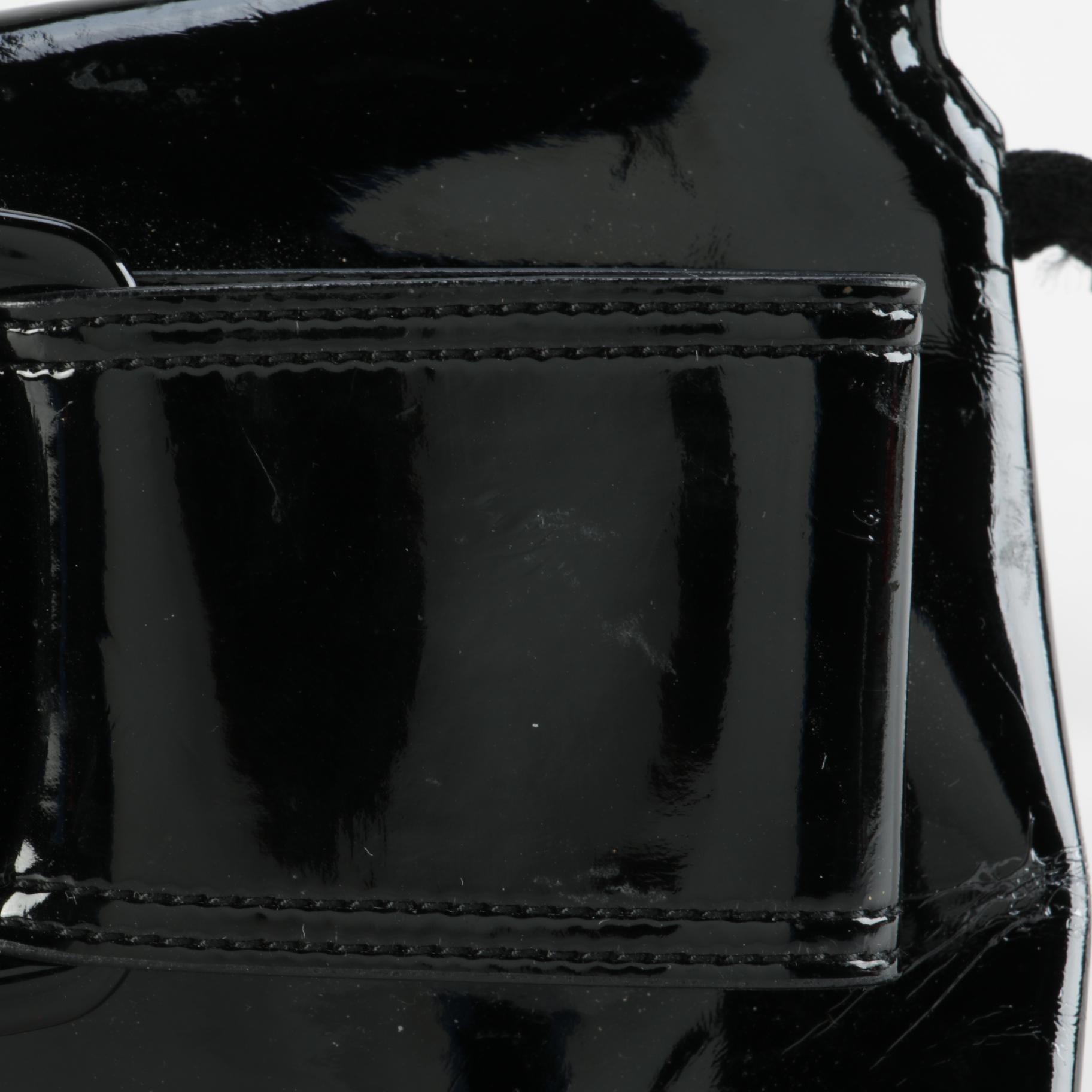 Salvatore Ferragamo Vara Bow Small Crossbody Bag in Black Patent Leather