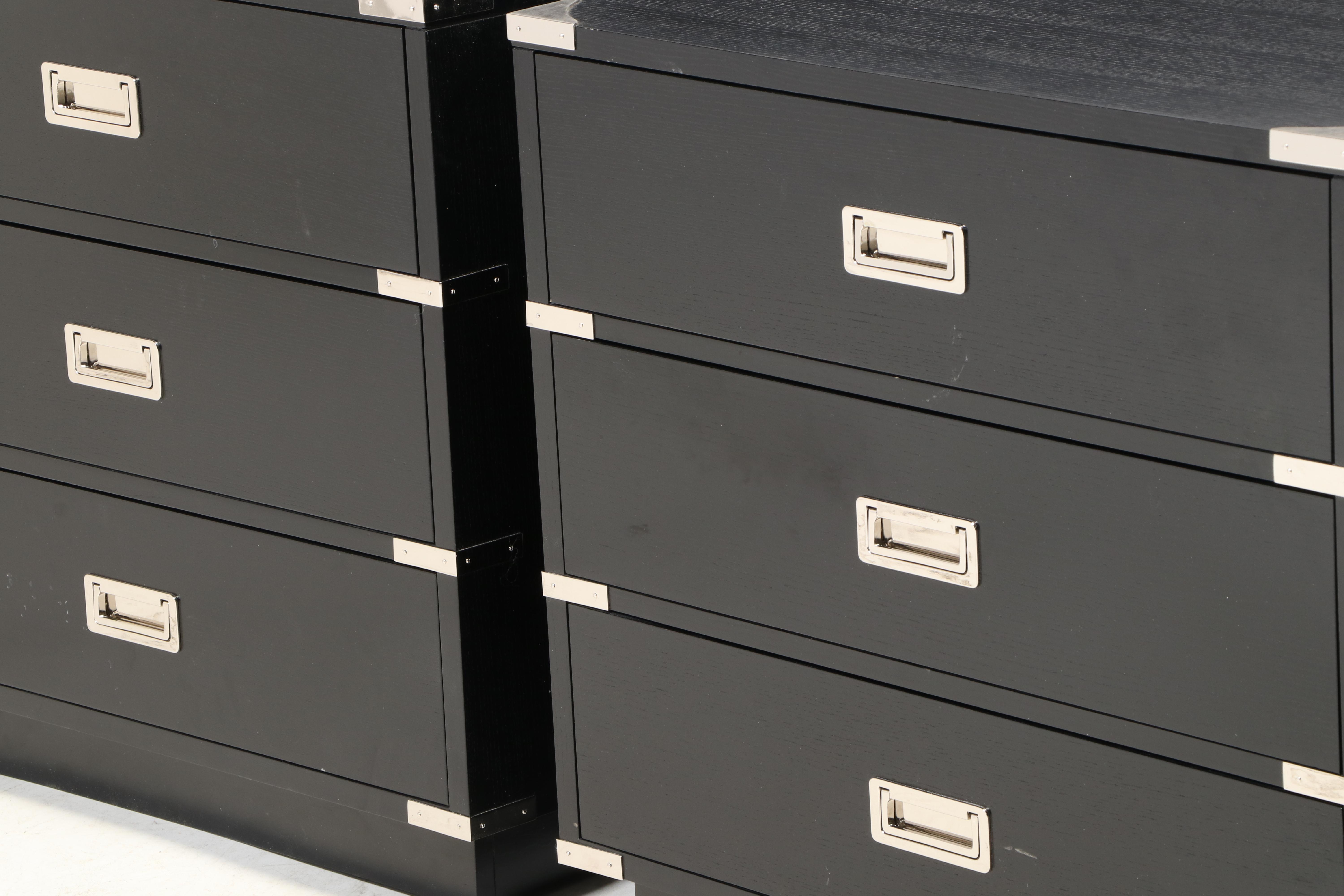 Pair of Lexington "Black Ice" Nightstands