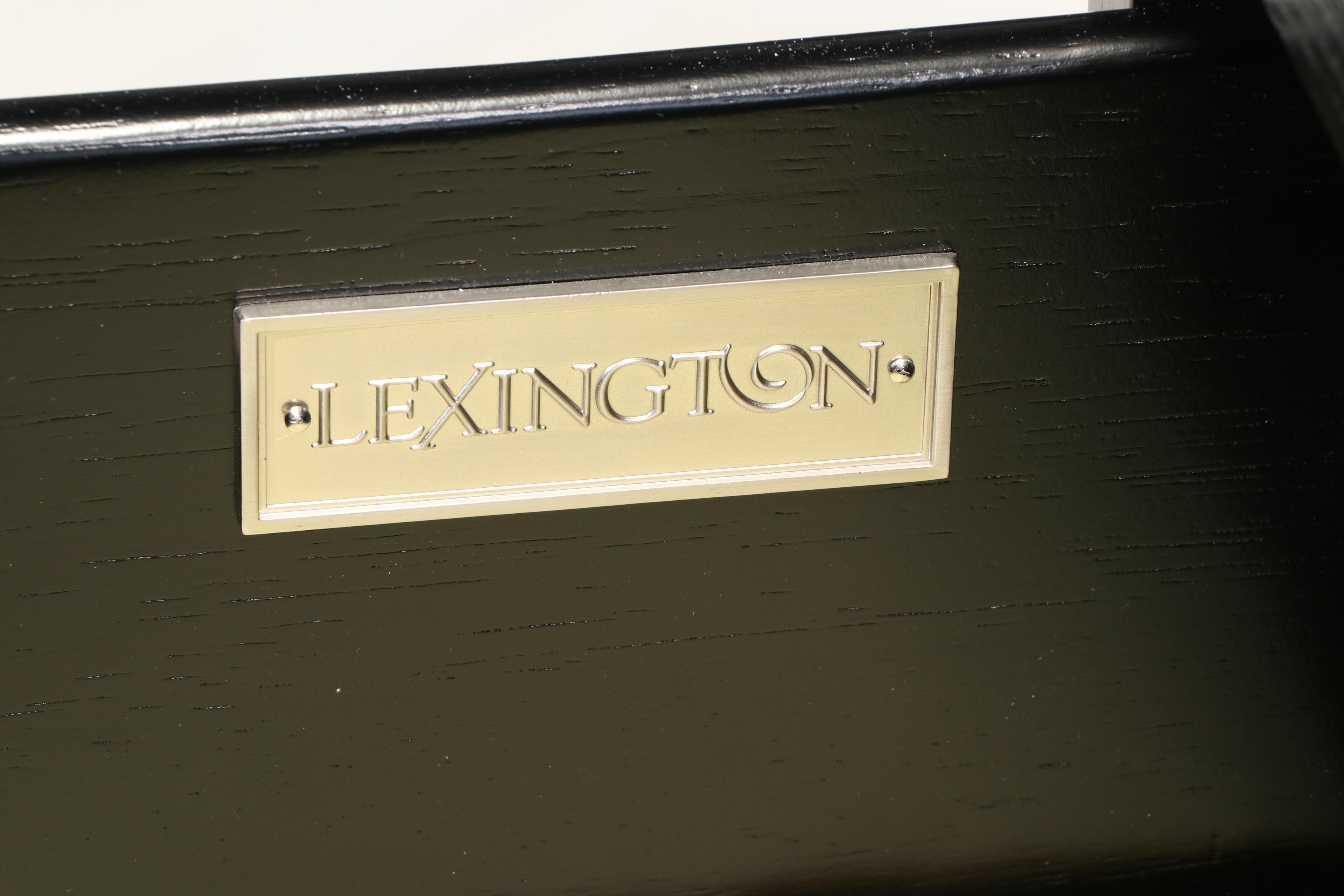 Pair of Lexington "Black Ice" Nightstands