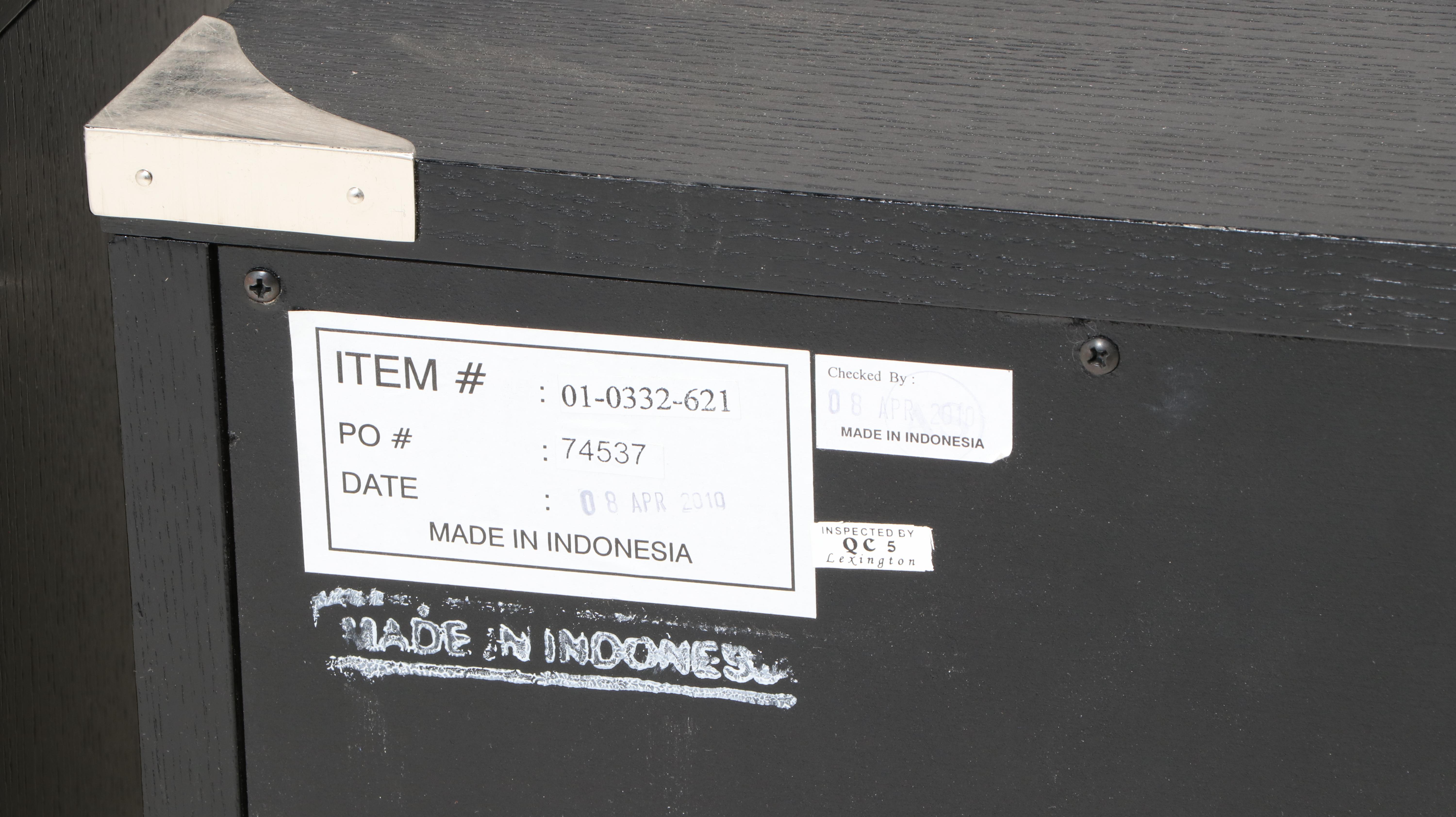 Pair of Lexington "Black Ice" Nightstands