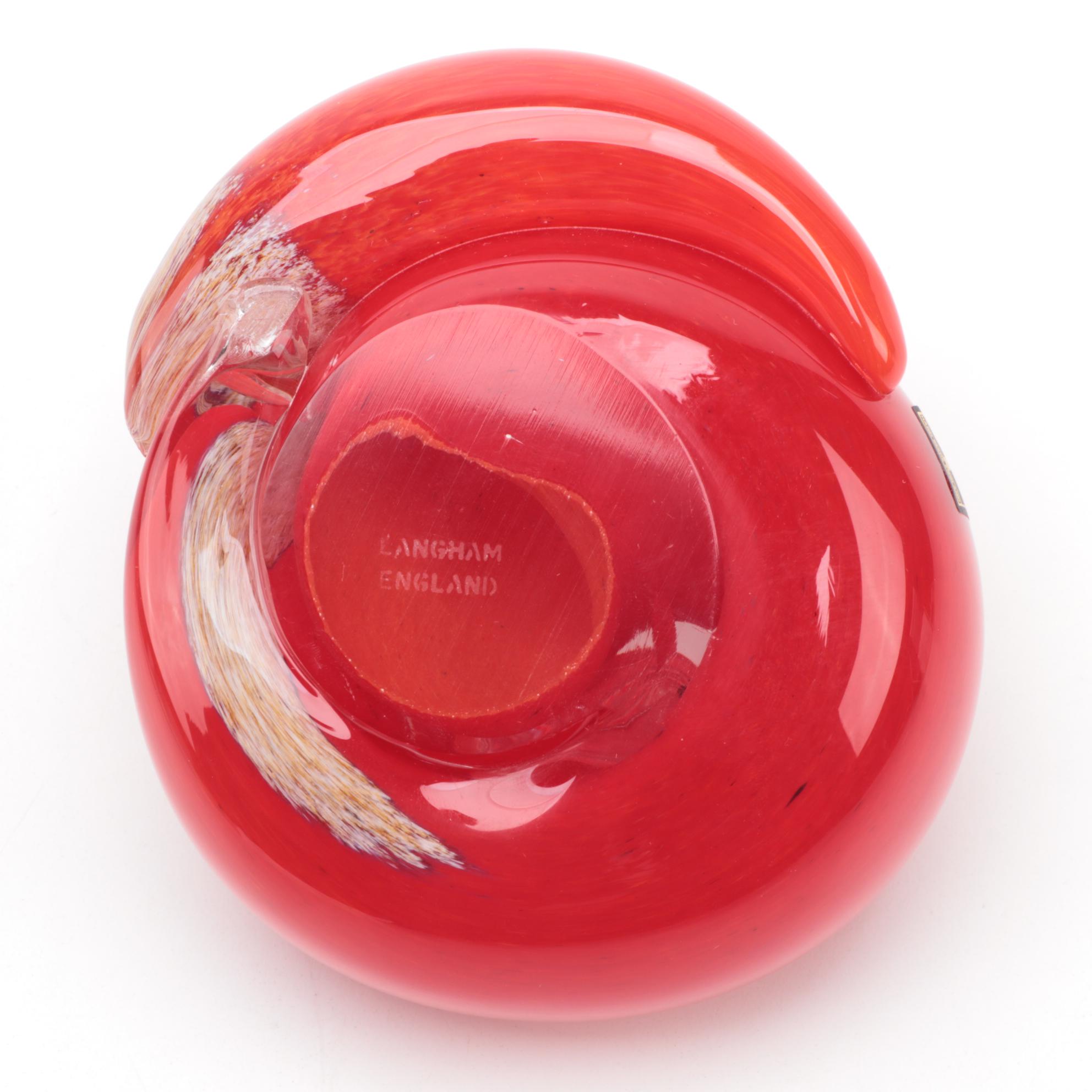 Langham Art Glass "Resting Fox" Figurine