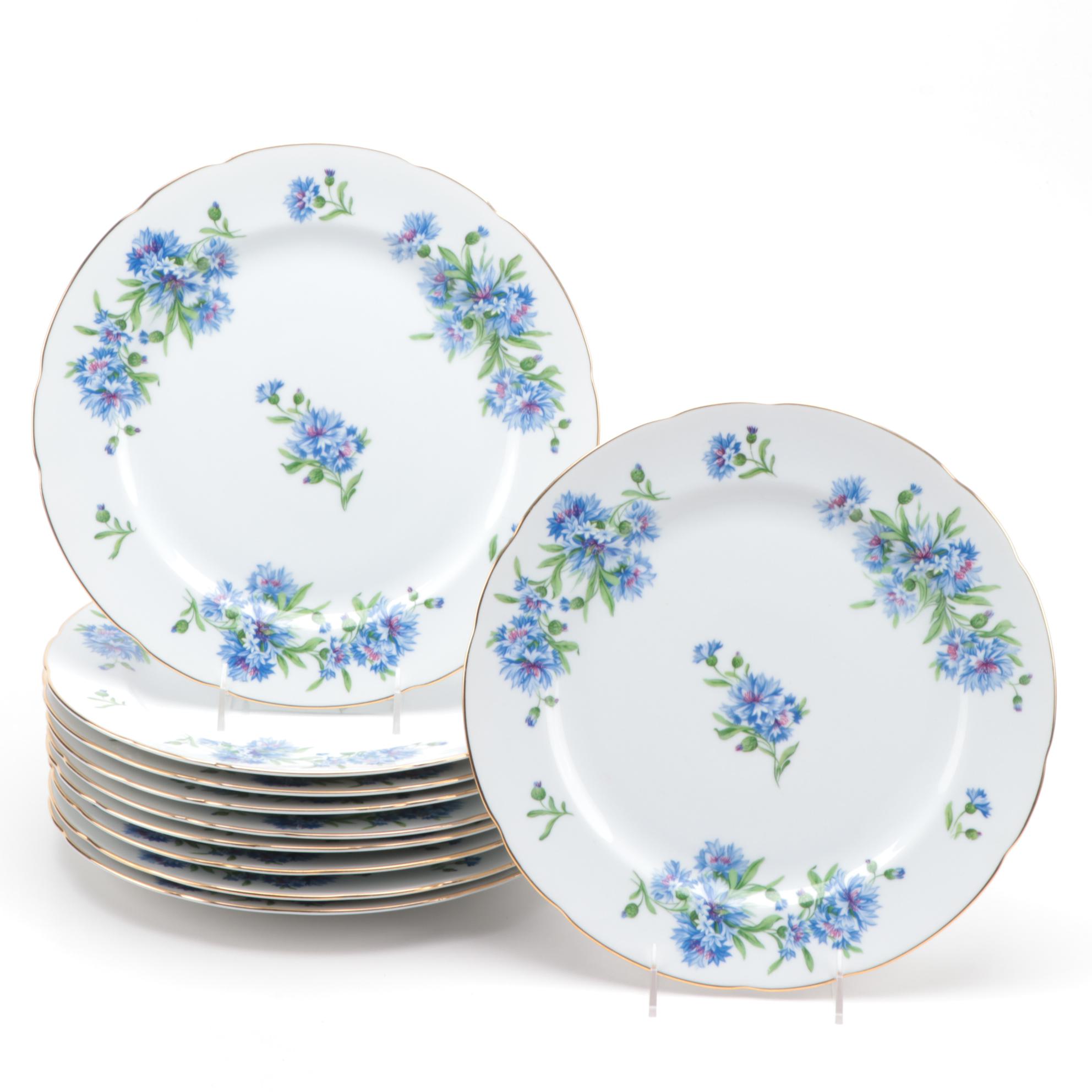 Rosetti "Meadow Belle" Hand-Painted Porcelain Round Chop Plates