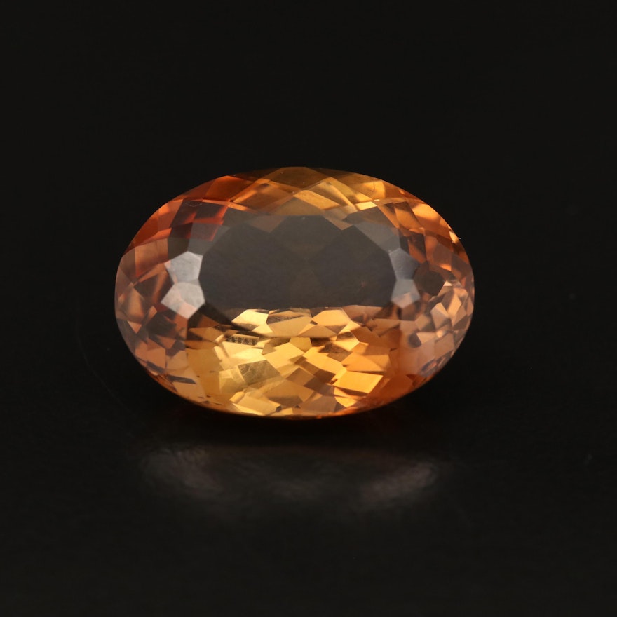 Loose 21.48 CT Oval Faceted Topaz