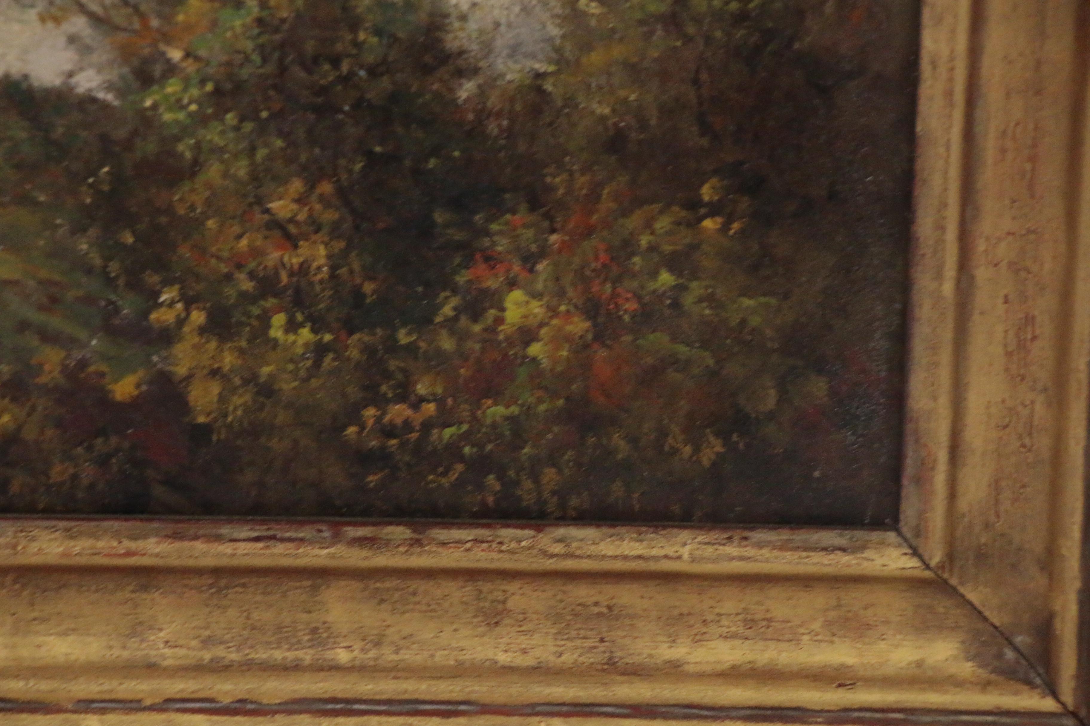 Frederick Matzow Oil Painting of River Landscape, Late 19th Century