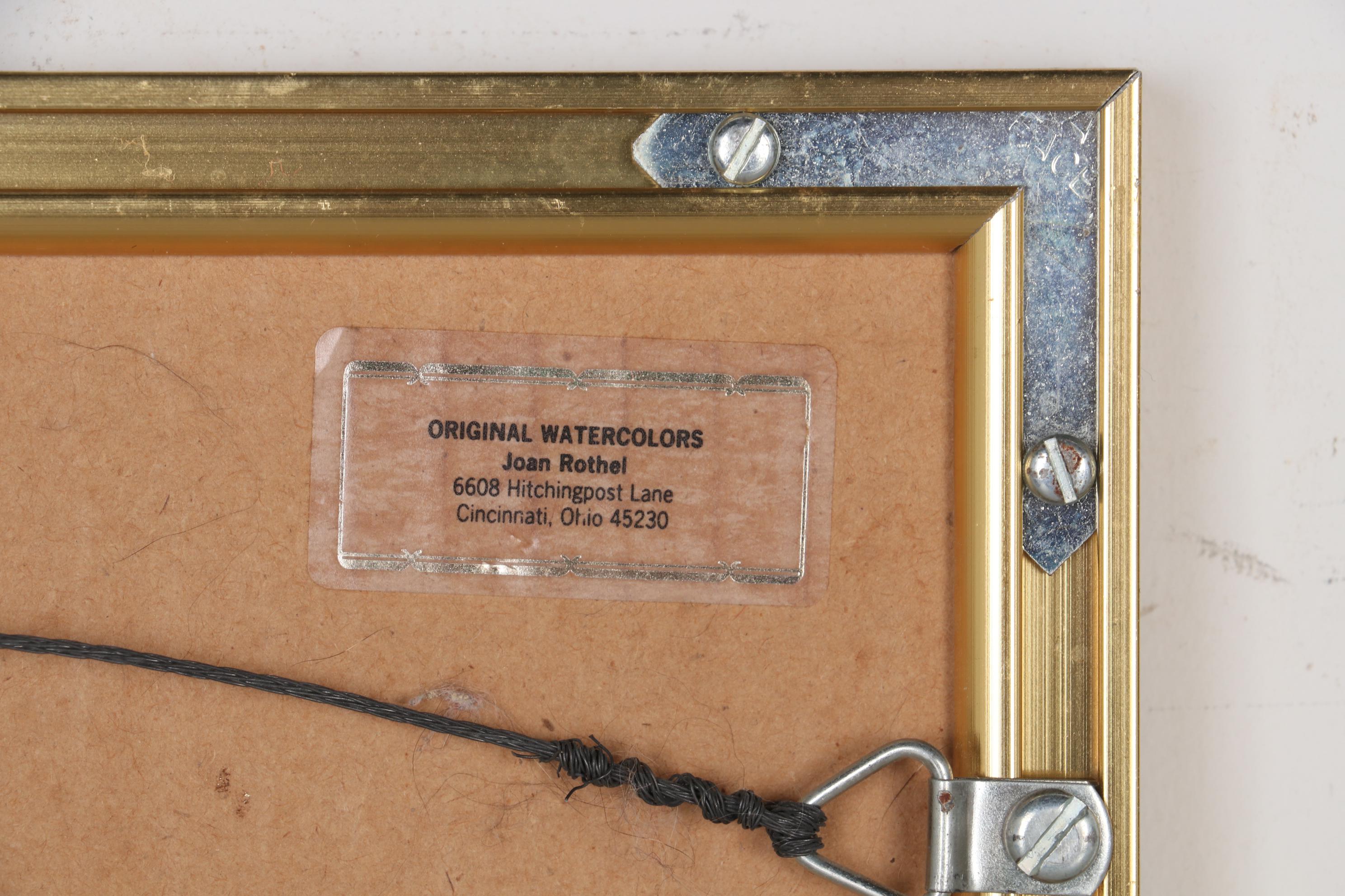 Joan Rothel Winter Landscape Watercolor Painting, Late 20th Century