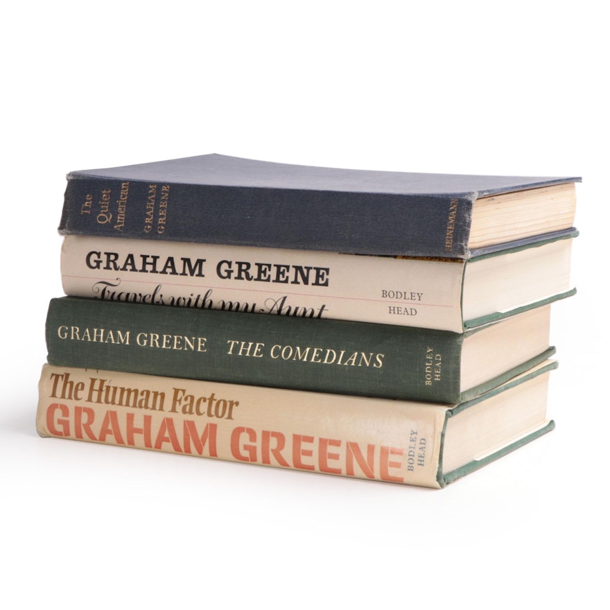 First Edition and Early Printing Graham Greene Novels Including "Quiet American"