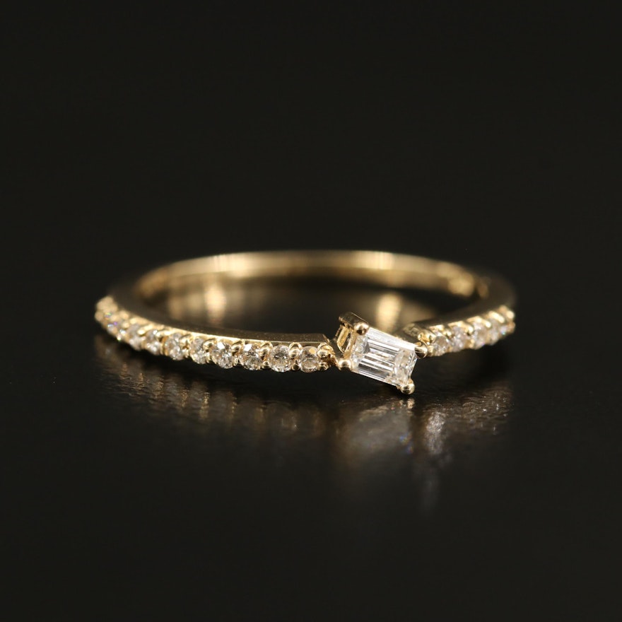 14K Diamond Band