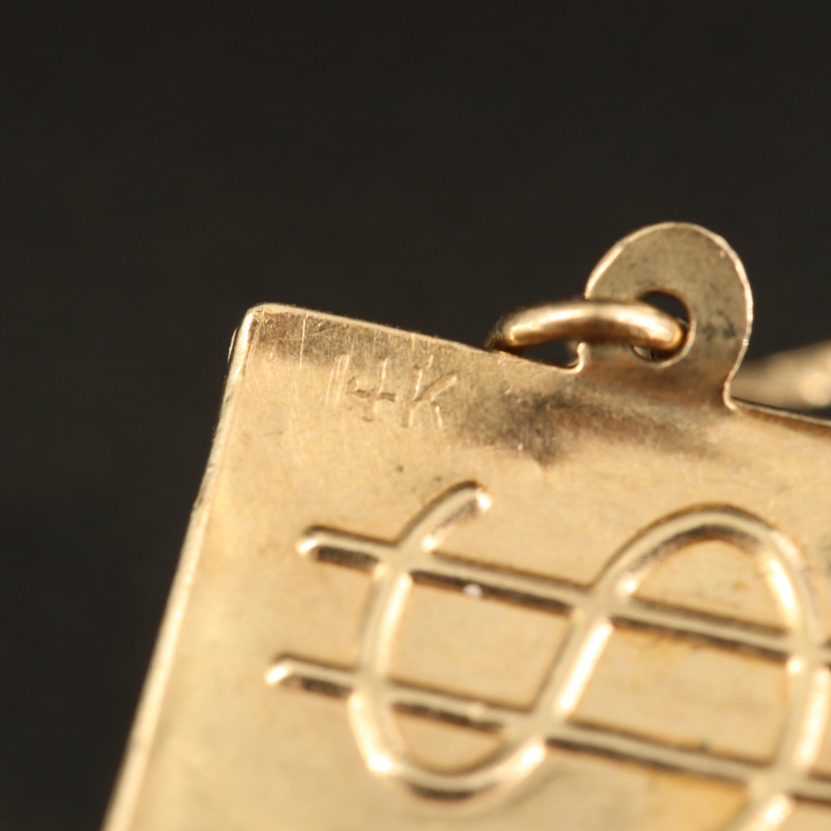 Vintage 14K Mad Money Charm