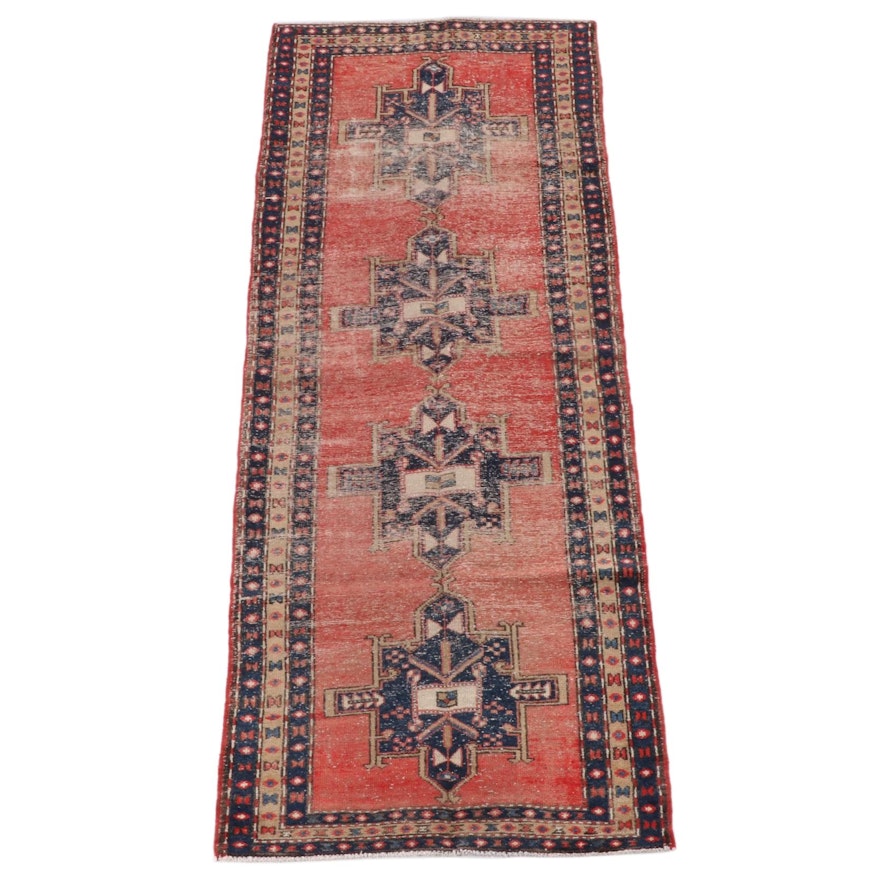 3'6 x 10'2 Hand-Knotted Persian Meshkin Long Rug