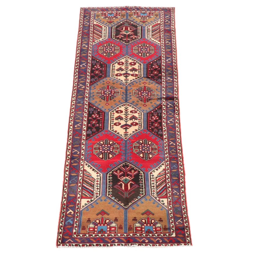 3'5 x 9'8 Hand-Knotted Southern Caucasian Carpet Runner