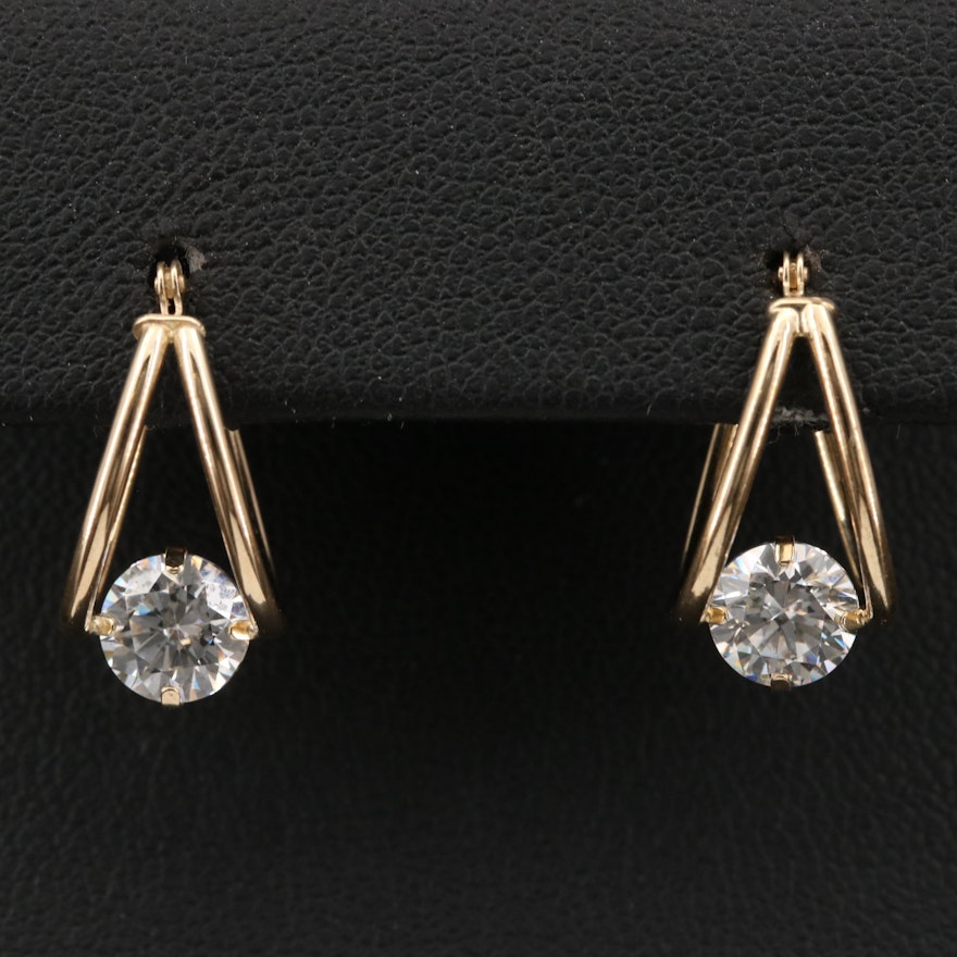 14K Cubic Zirconia Earrings