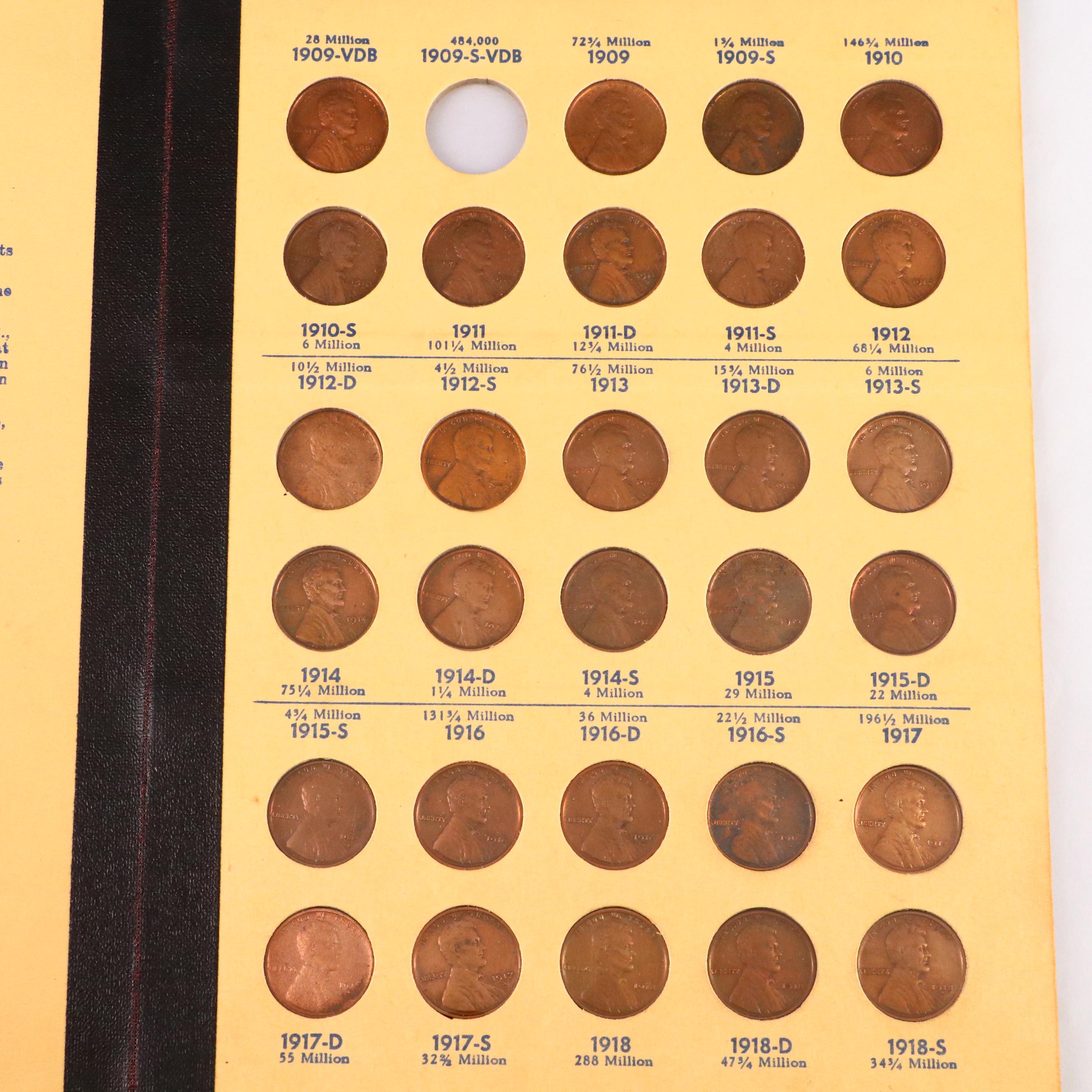 Nearly Complete Lincoln Cent Collection, 1909 to 1964