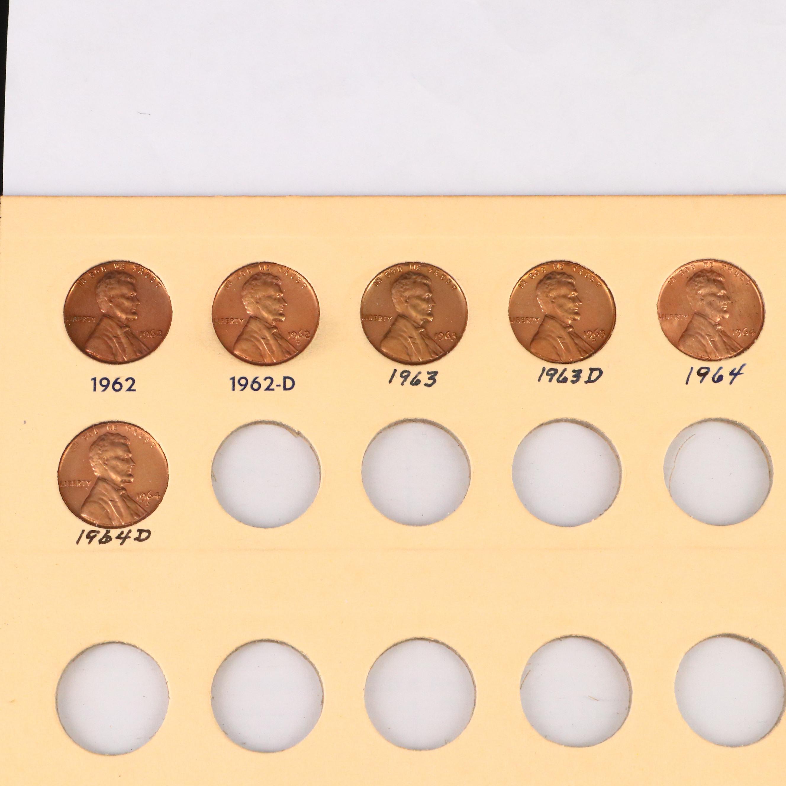 Nearly Complete Lincoln Cent Collection, 1909 to 1964