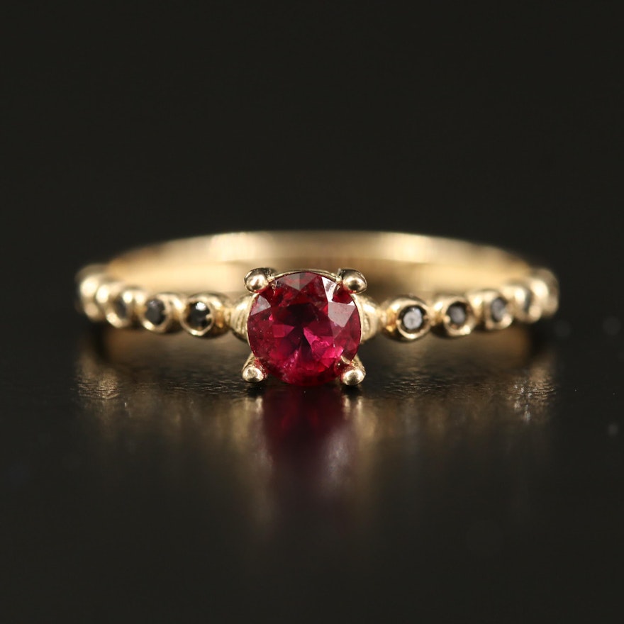 14K Ruby and Diamond Ring