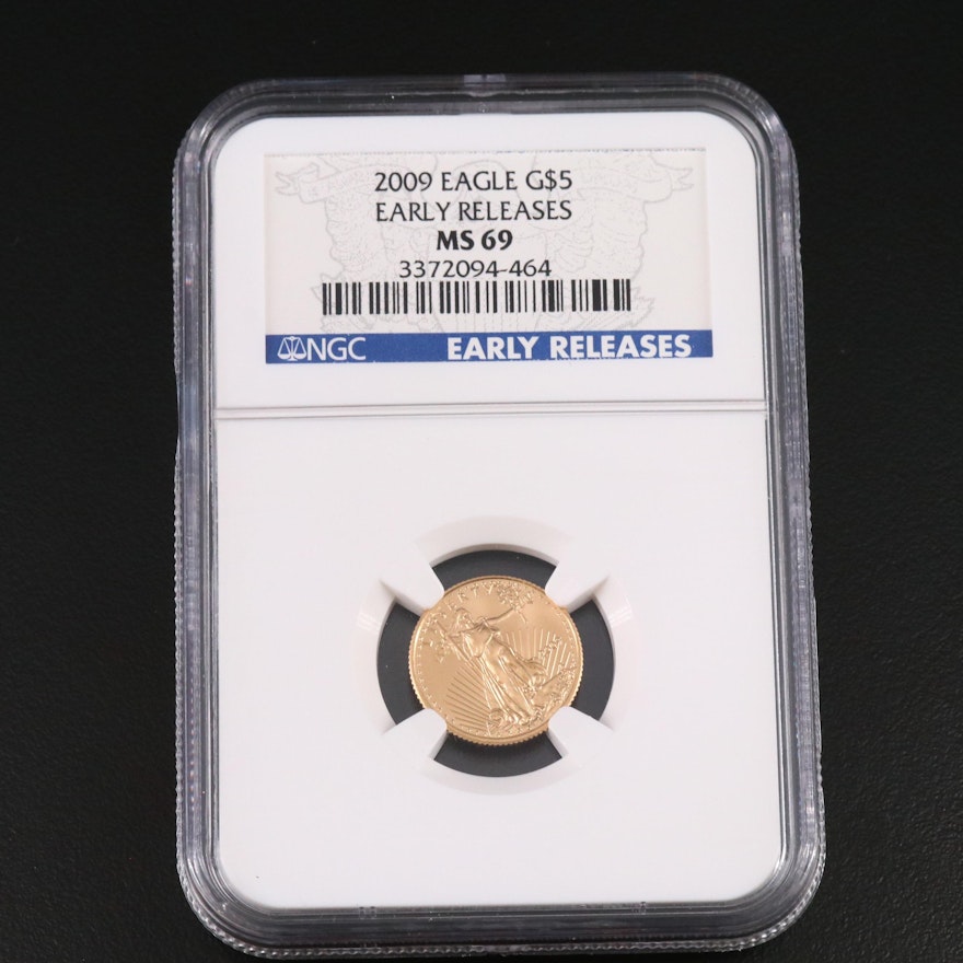 NGC Graded MS69 2009 $5 American Eagle Gold Bullion Coin