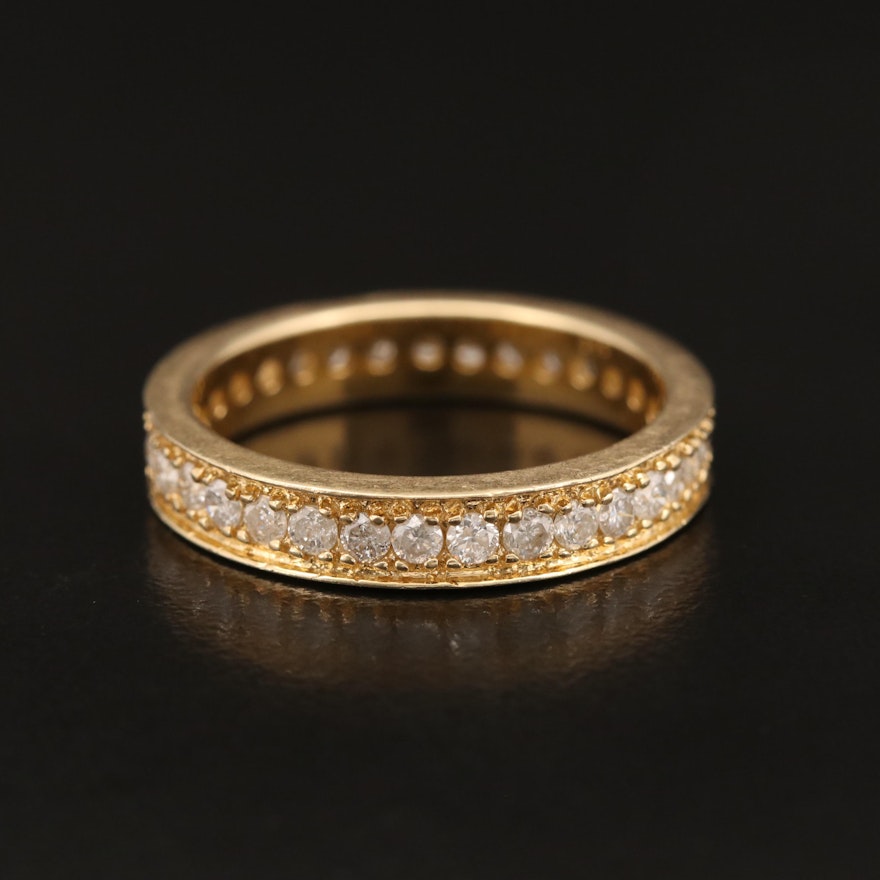 14K Diamond Eternity Band