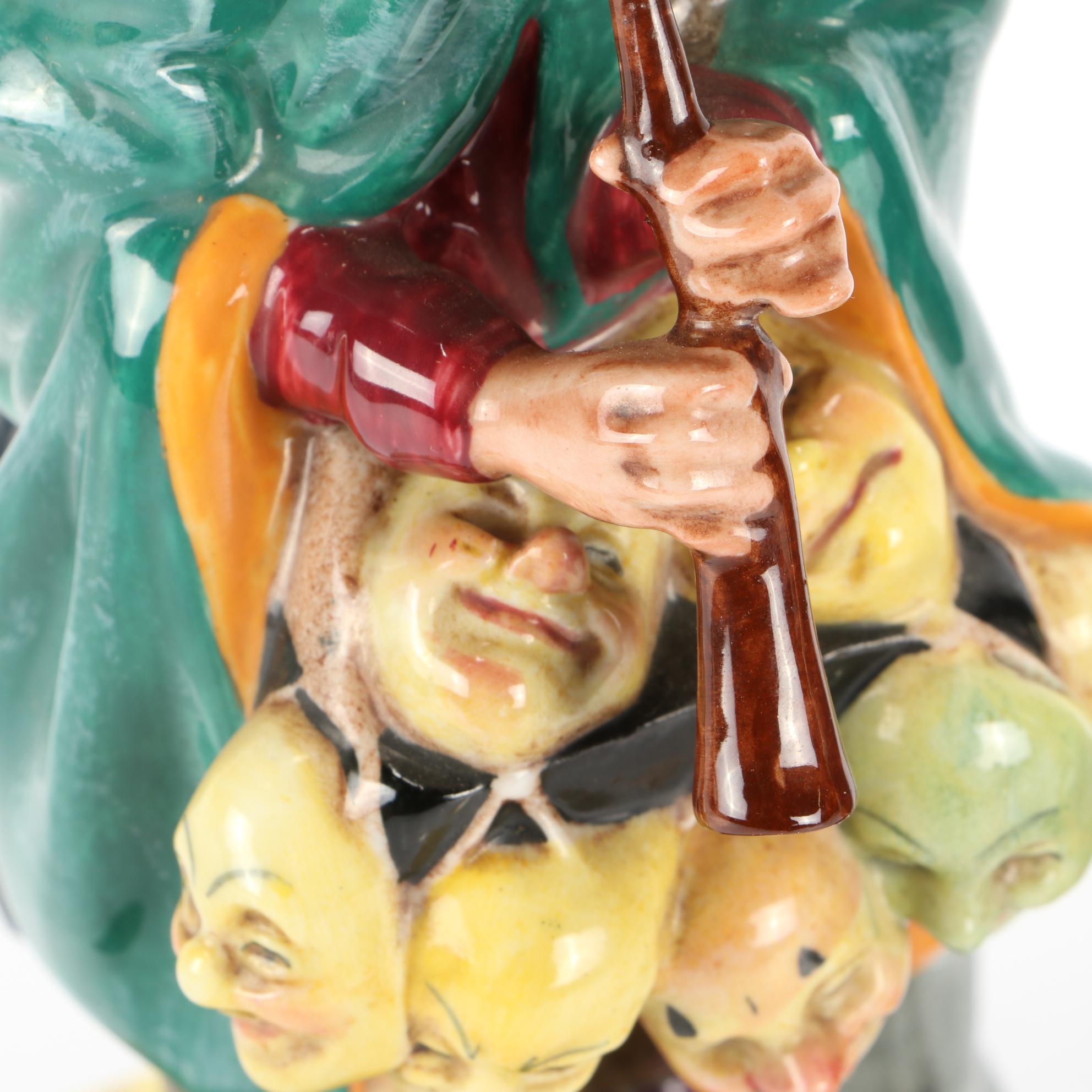 Royal Doulton "The Mask Seller" and "The Pied Piper" Earthenware Figurines