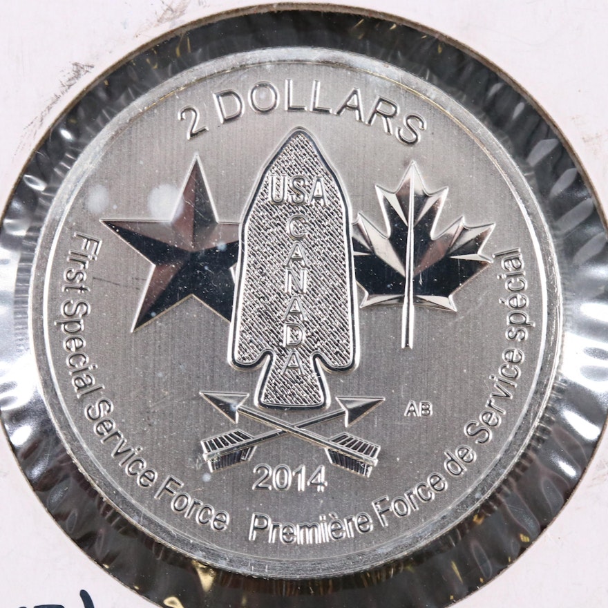 2014 Canada $2 Commemorative 1/2-Oz. Fine Silver Coin