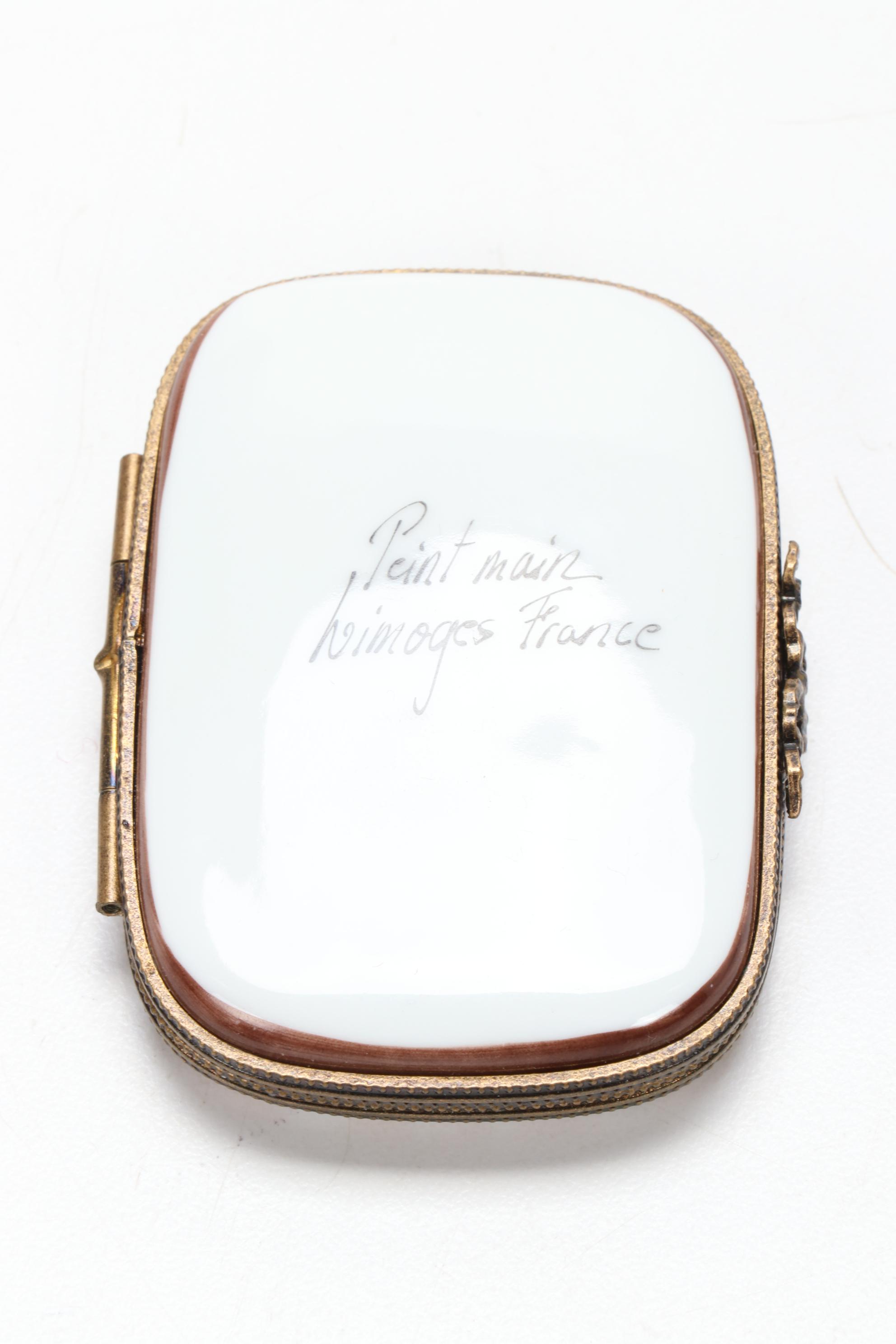 Hand-Painted Limoges Porcelain "Moulin Rouge Jane Avril" Decorative Box