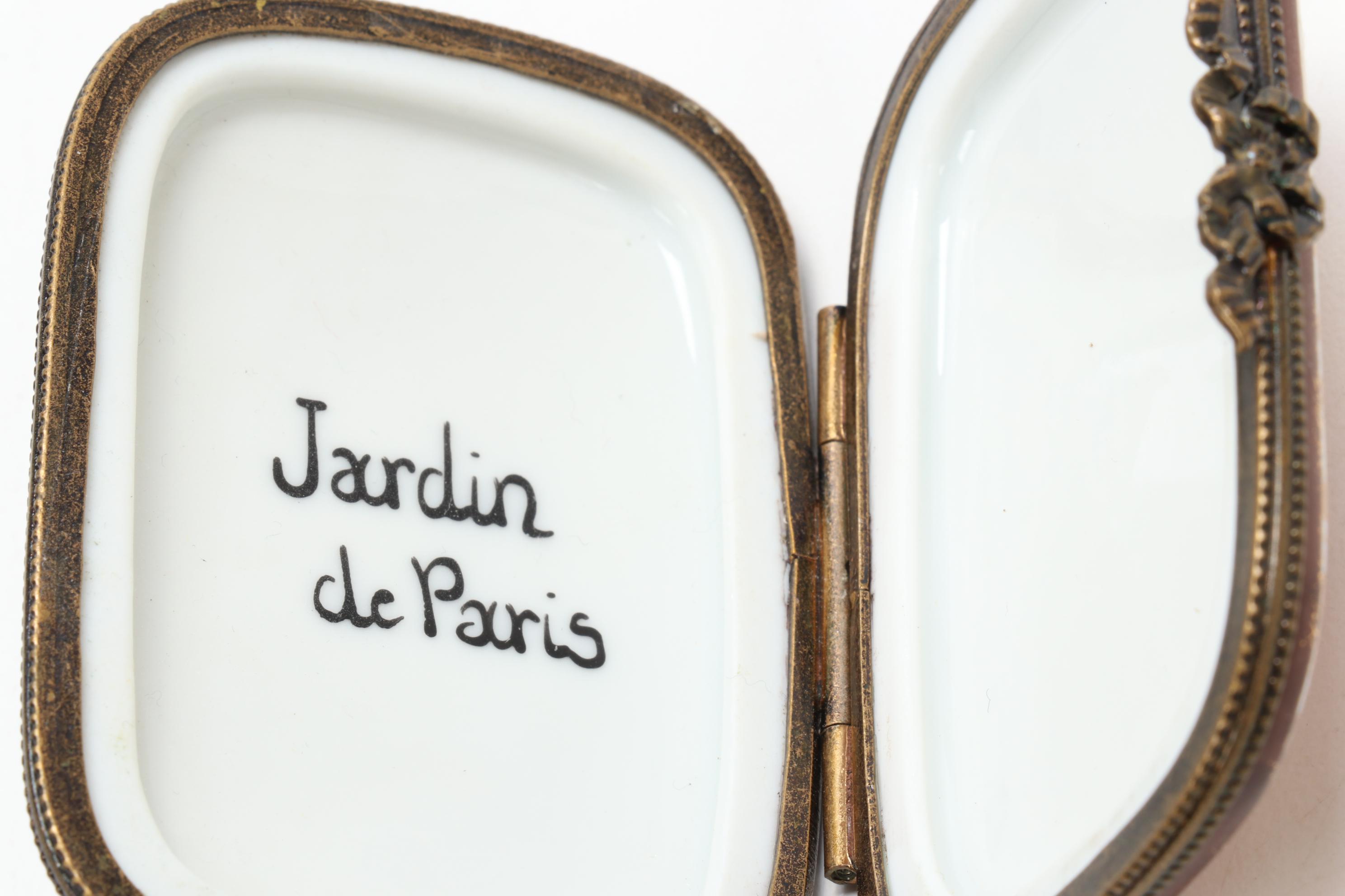 Hand-Painted Limoges Porcelain "Moulin Rouge Jane Avril" Decorative Box